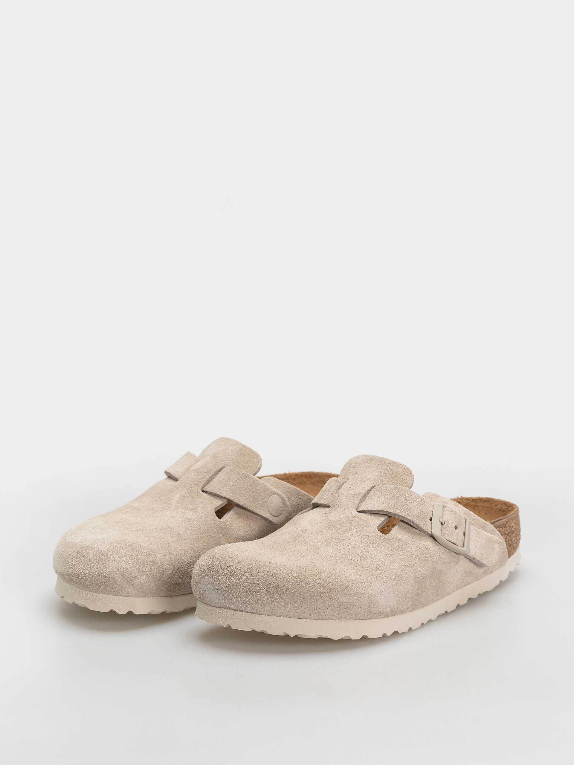 Klapki Birkenstock Boston Suede Leather Narrow (oyster)