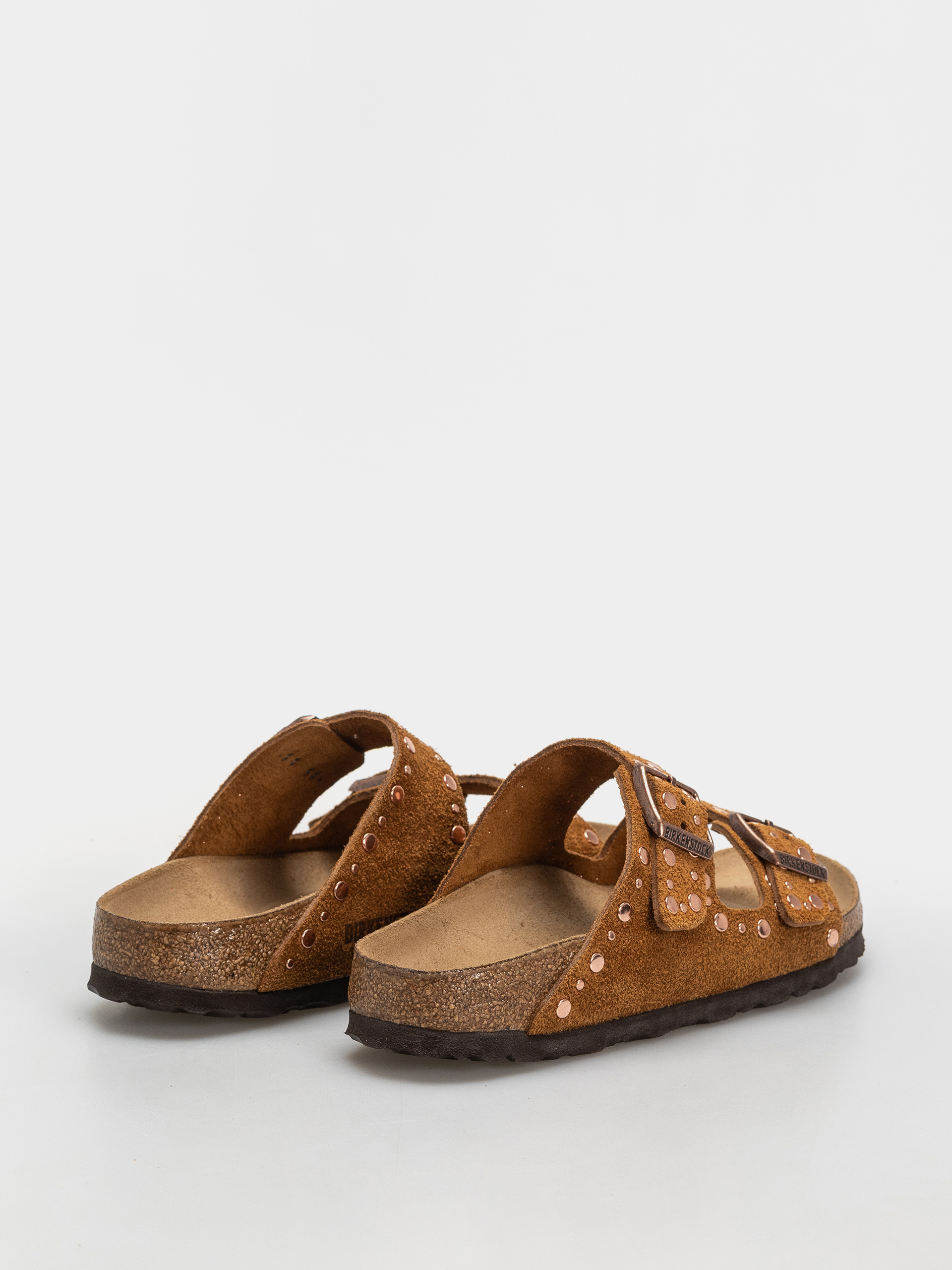 Klapki Birkenstock Arizona Rivets Suede Leather Narrow Wmn (mink)