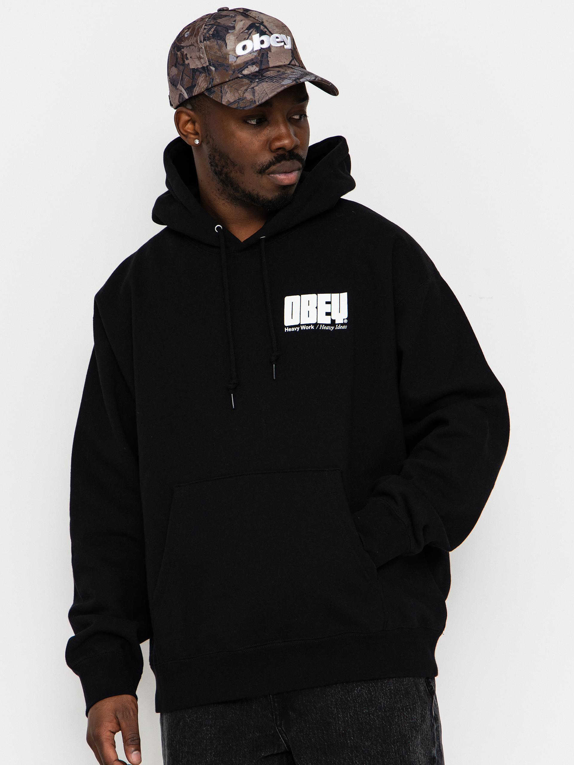 Bluza z kapturem OBEY Heavy Ideas HD (black)