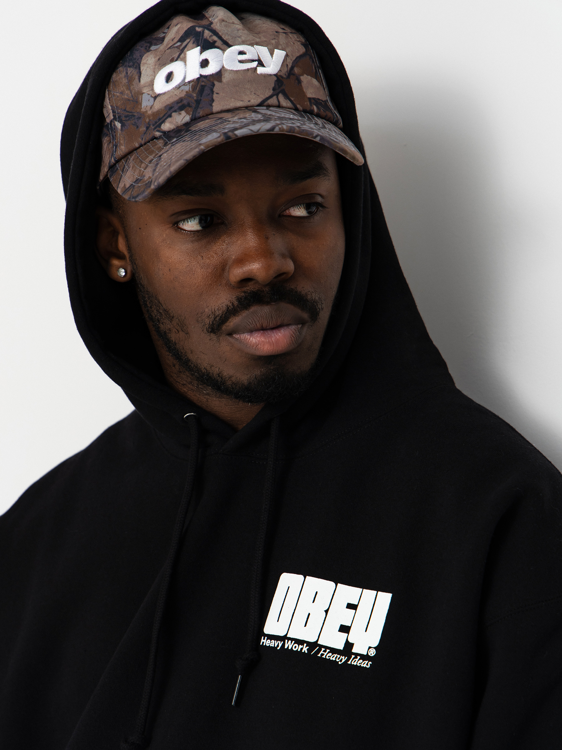 Bluza z kapturem OBEY Heavy Ideas HD (black)