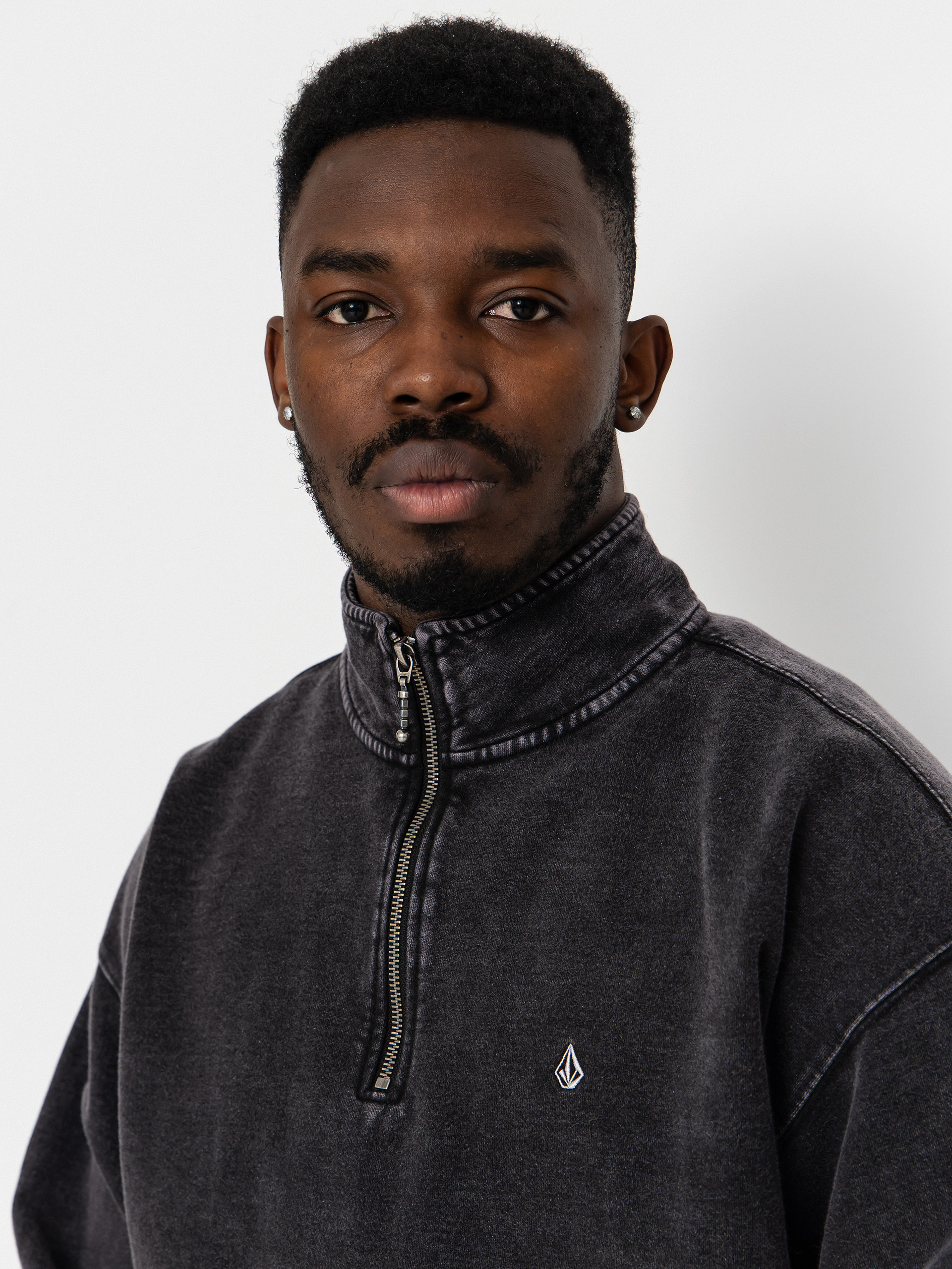 Bluza Volcom Single Stone Quarter ZIP (light acid black)