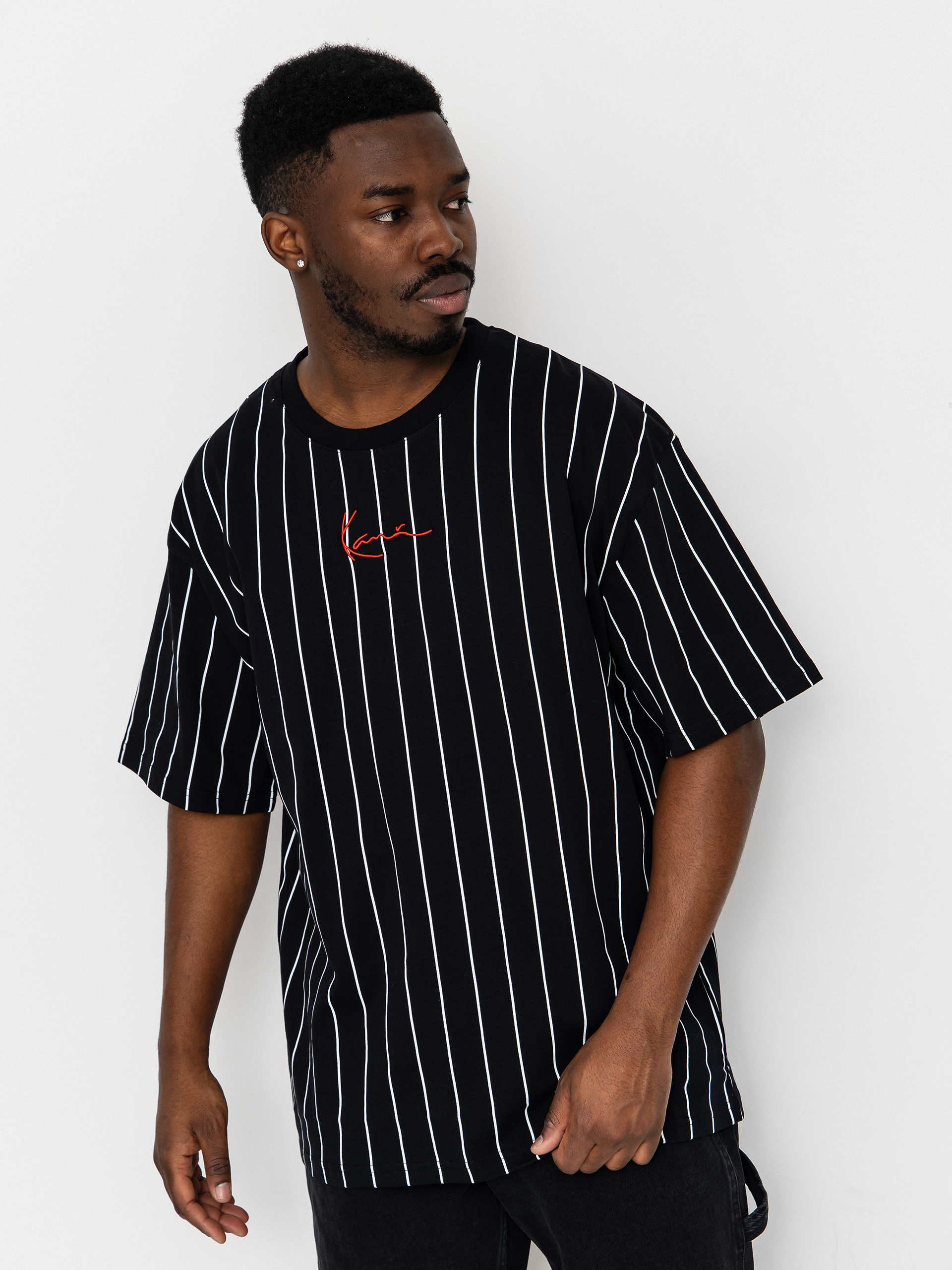 T-shirt Karl Kani Small Signature Pinstripe