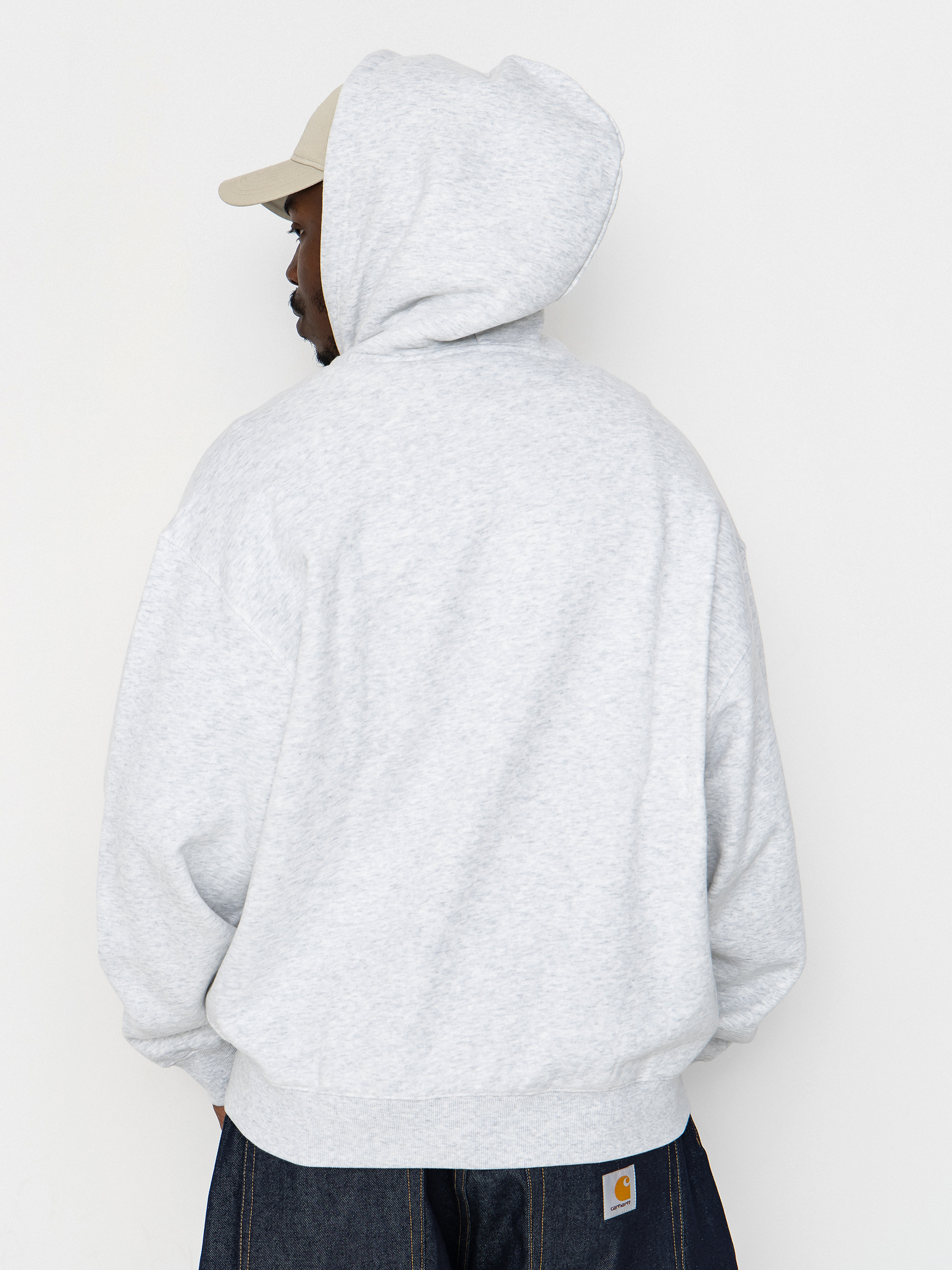 Bluza z kapturem Carhartt WIP WIP Label ZHD (ash heather)