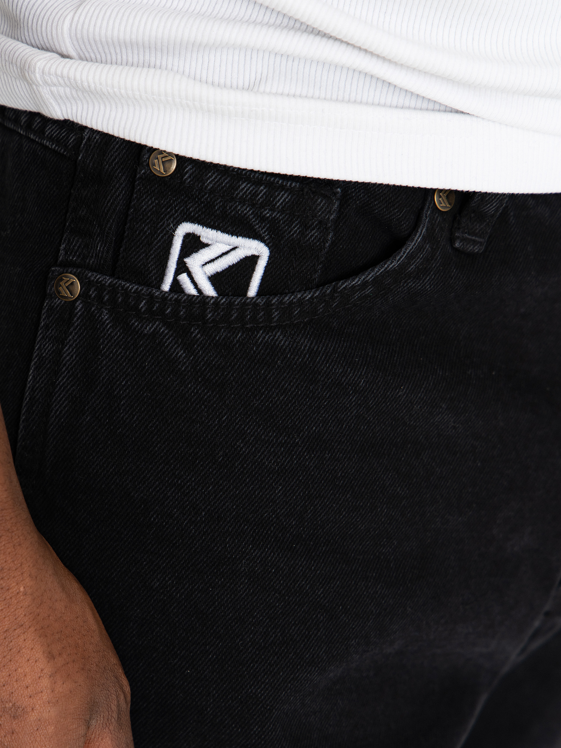 Spodnie Karl Kani Retro Tapered Workwear Denim (vintage black)