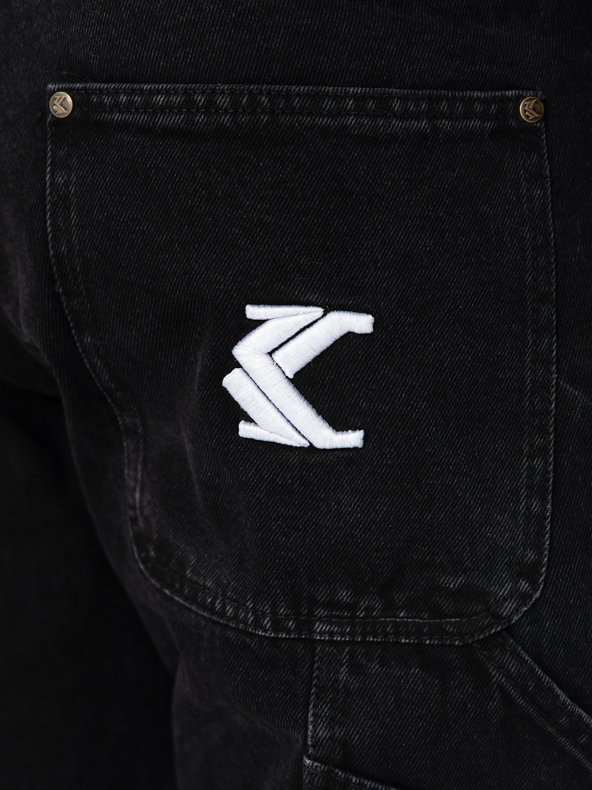 Spodnie Karl Kani Retro Tapered Workwear Denim (vintage black)