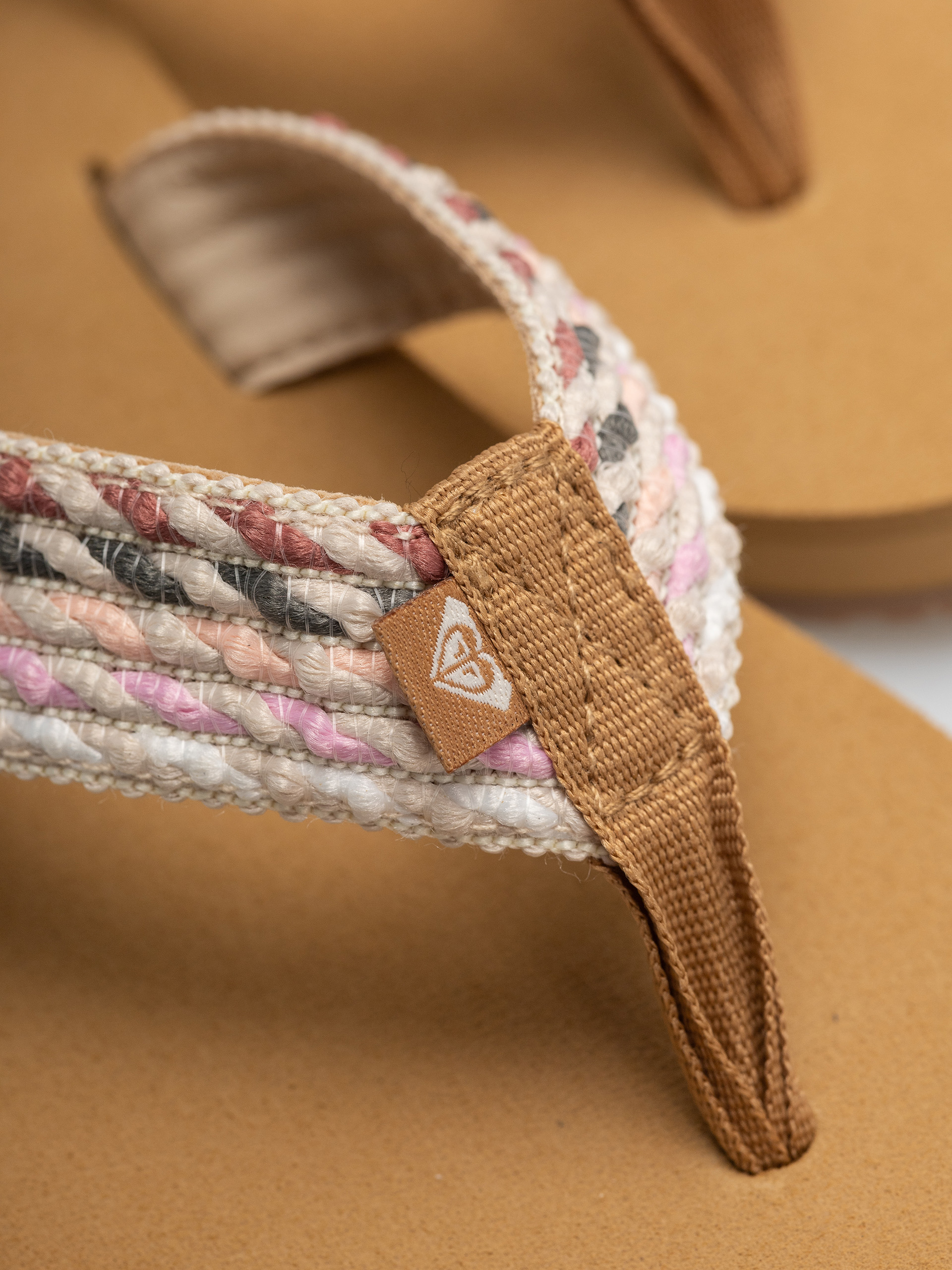 Japonki Roxy Porto Rope Wmn (natural/crazy pink)