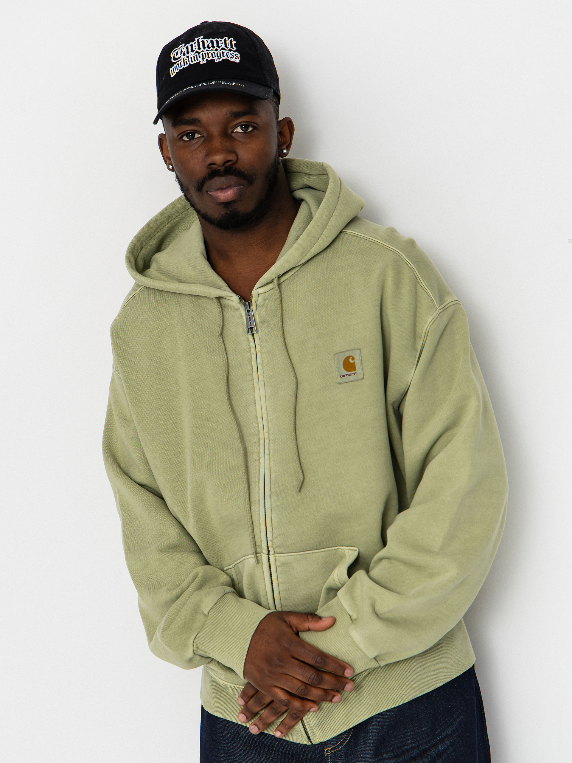Bluza z kapturem Carhartt WIP Nelson ZHD (gentle green)