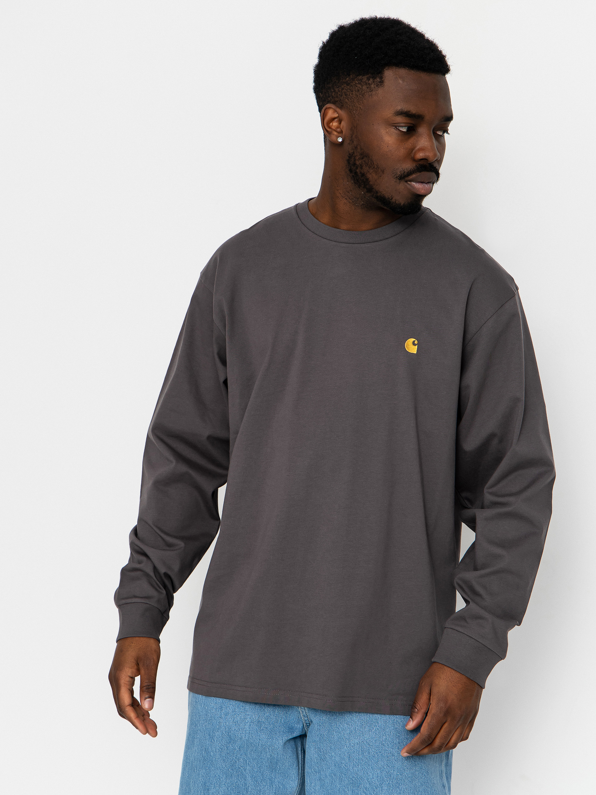 Longsleeve Carhartt WIP Chase (porphyry/gold)