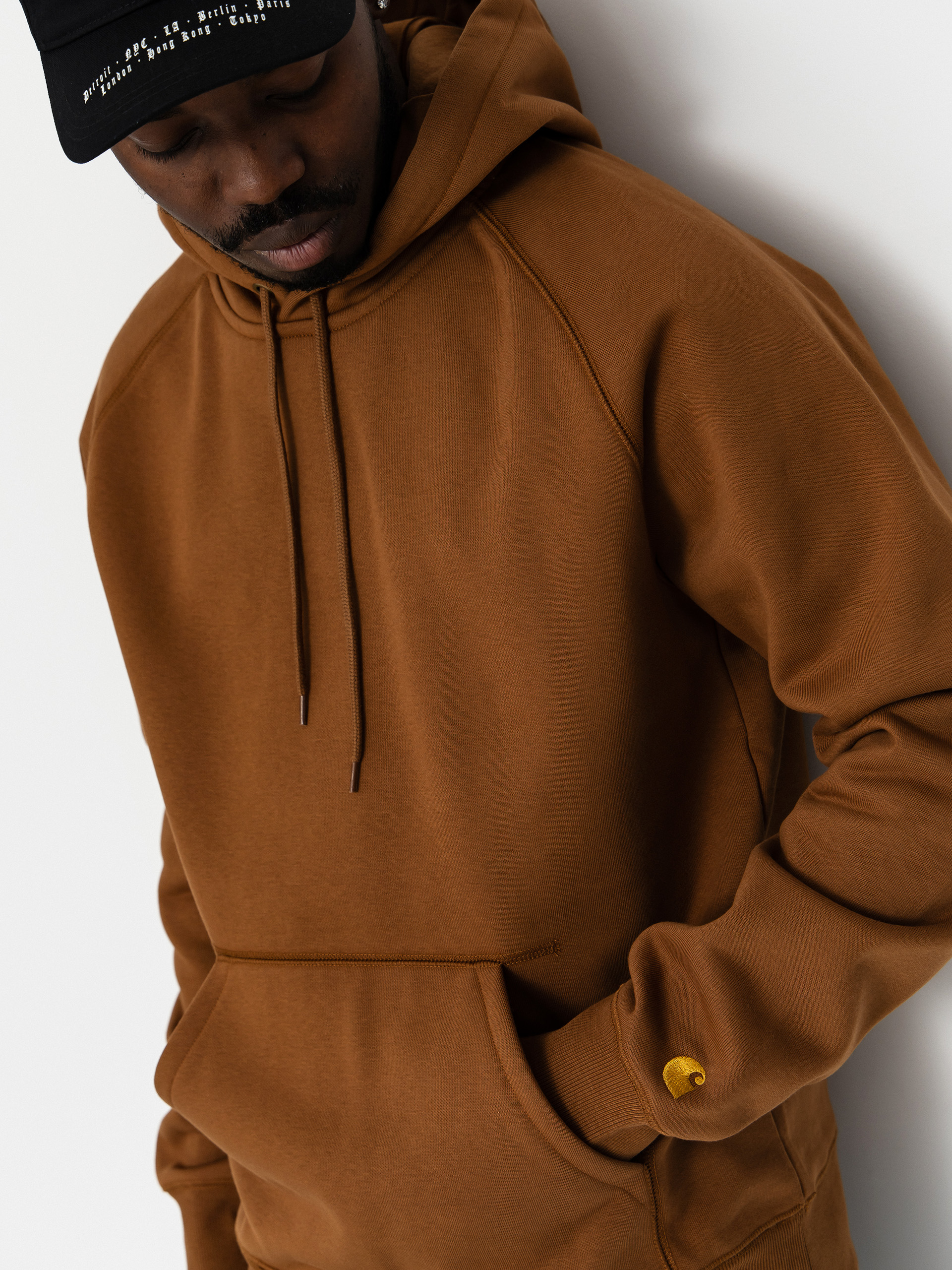 Bluza z kapturem Carhartt WIP Chase HD (hamilton brown/gold)