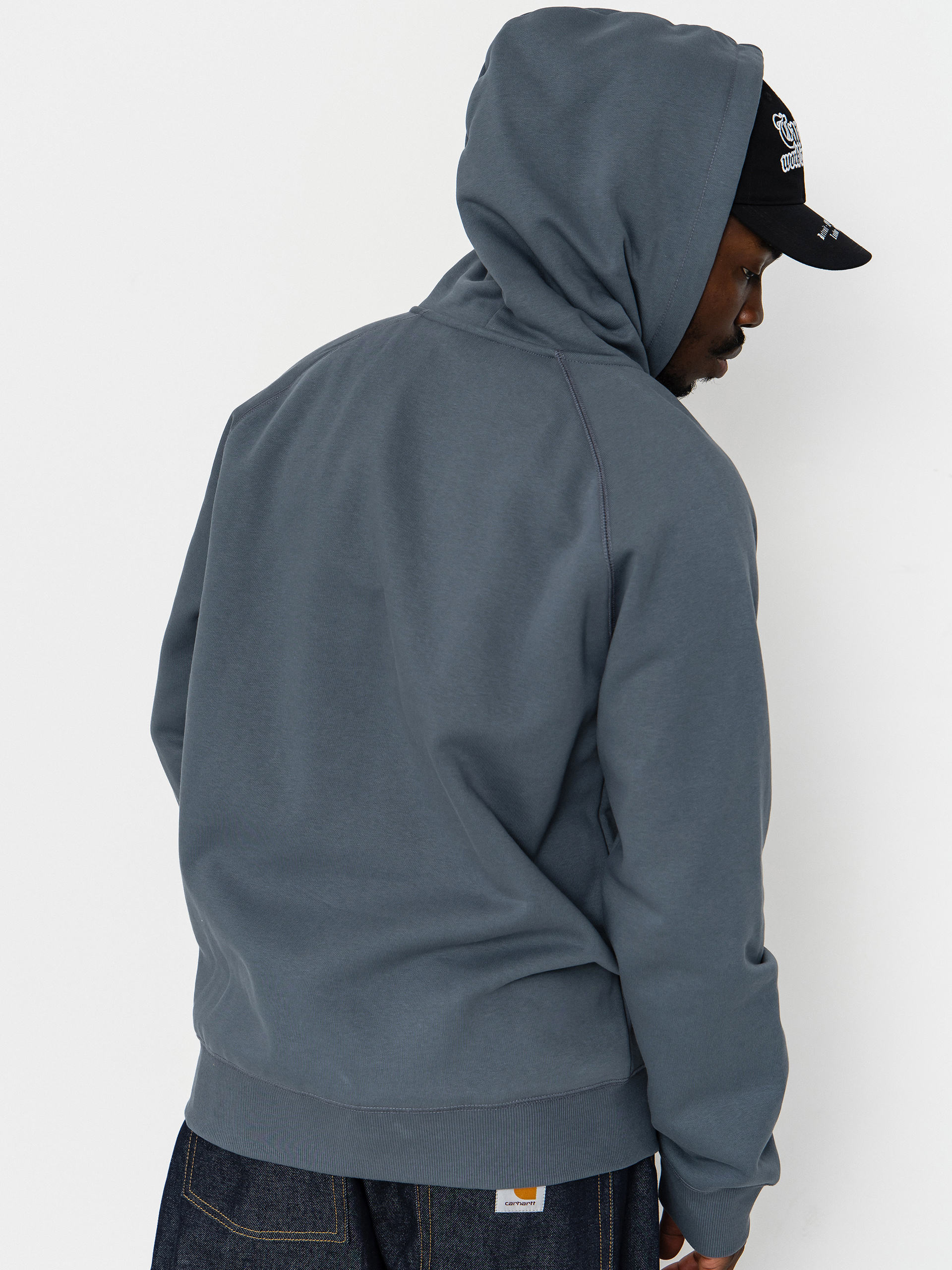 Bluza z kapturem Carhartt WIP Chase ZHD (cozy blue/gold)