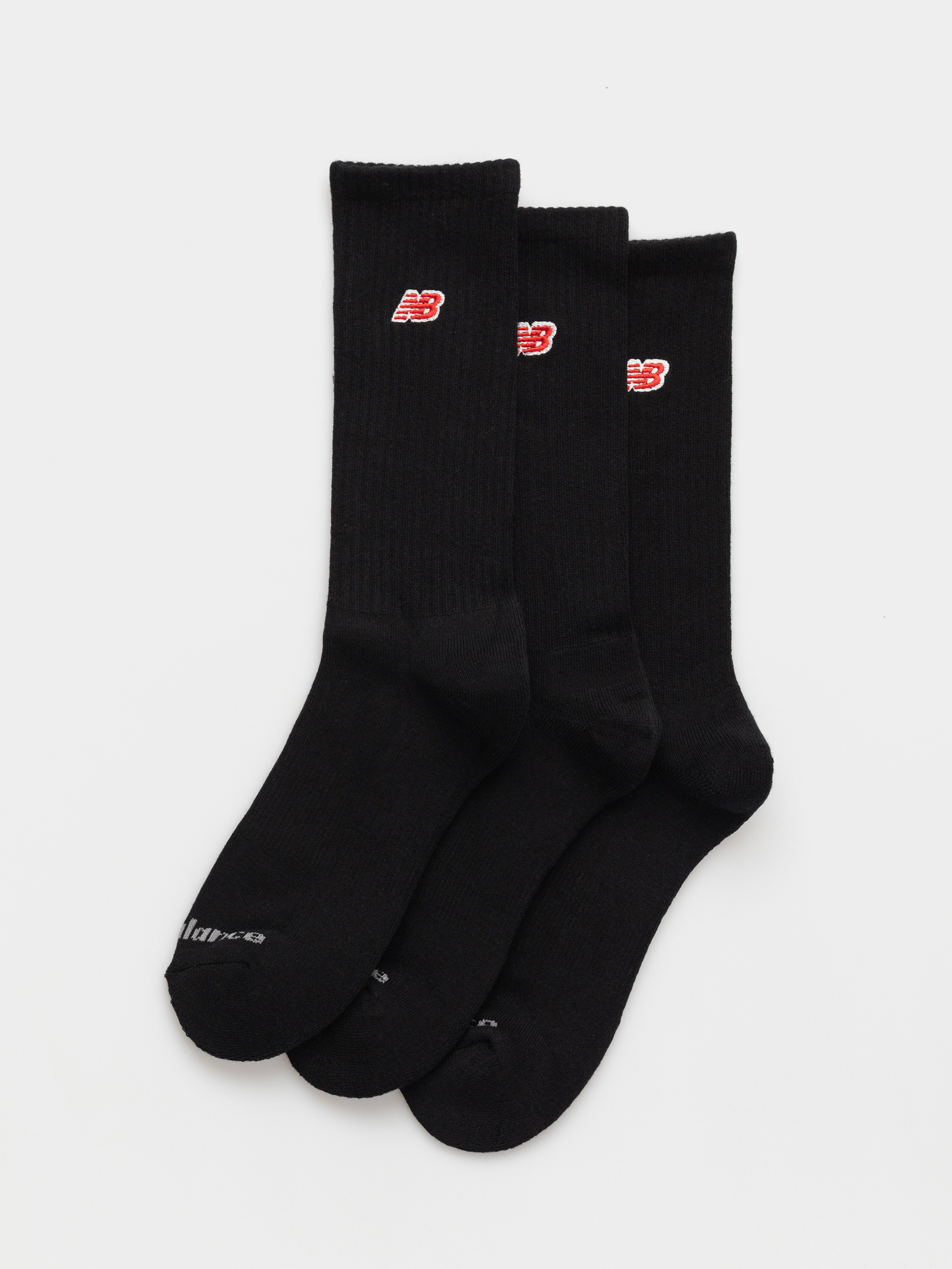 Skarpetki New Balance Red Patch Logo Crew 3pk (black)
