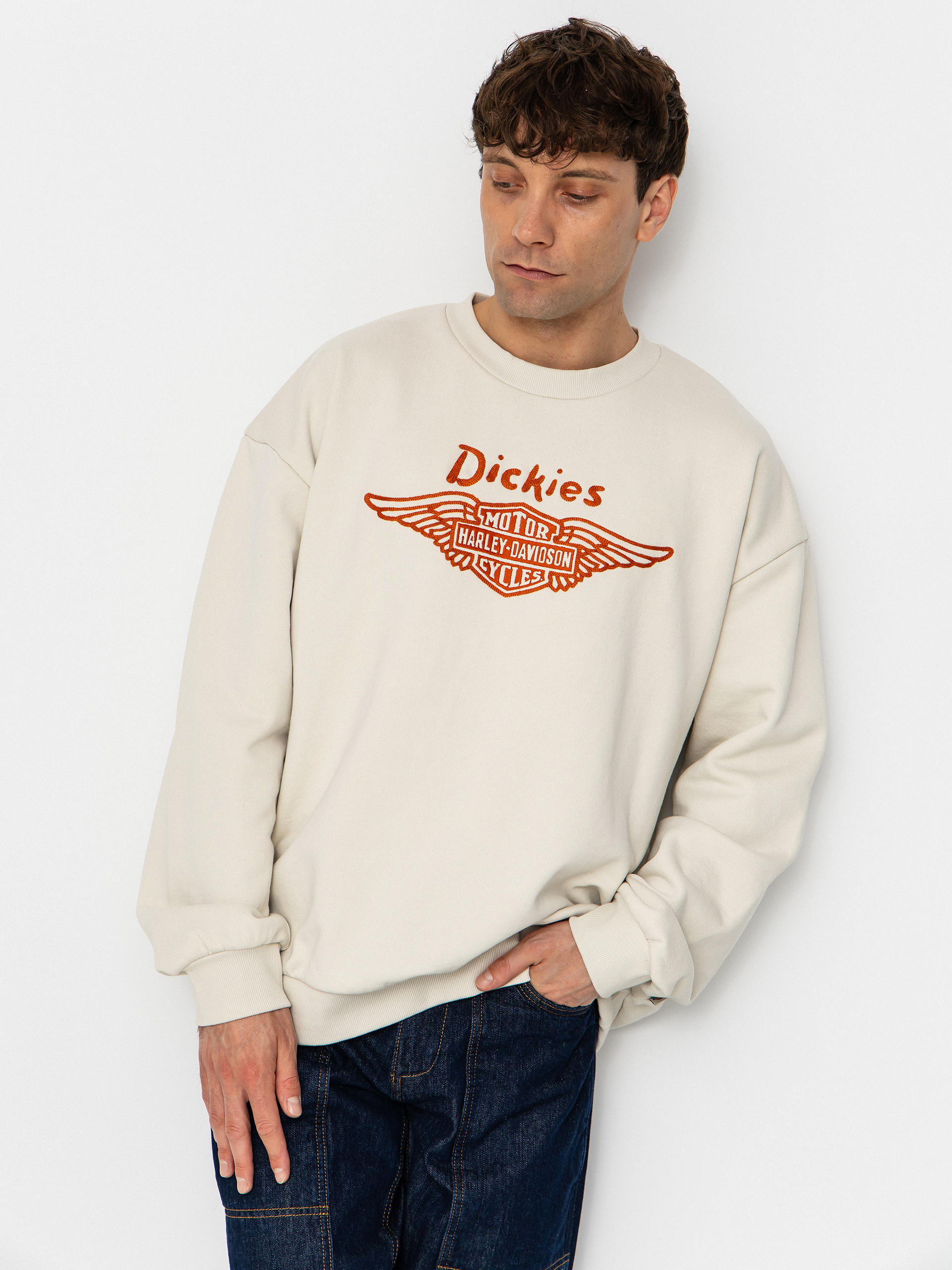 Bluza Dickies X Harley Davidson Boxy Crew (bone)