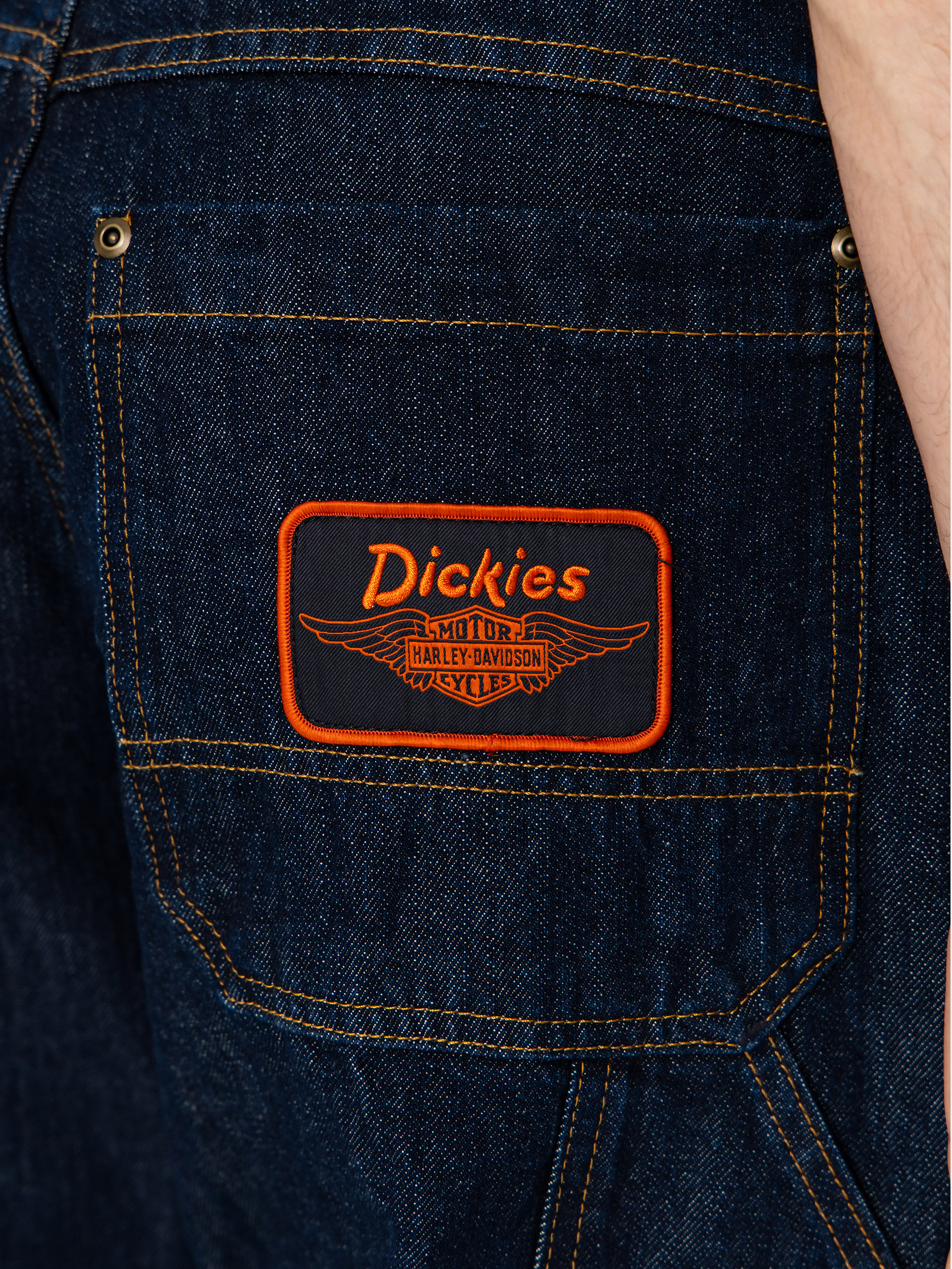 Spodnie Dickies X Harley Davidson Denim Carpenter (rinsed indigo blue)