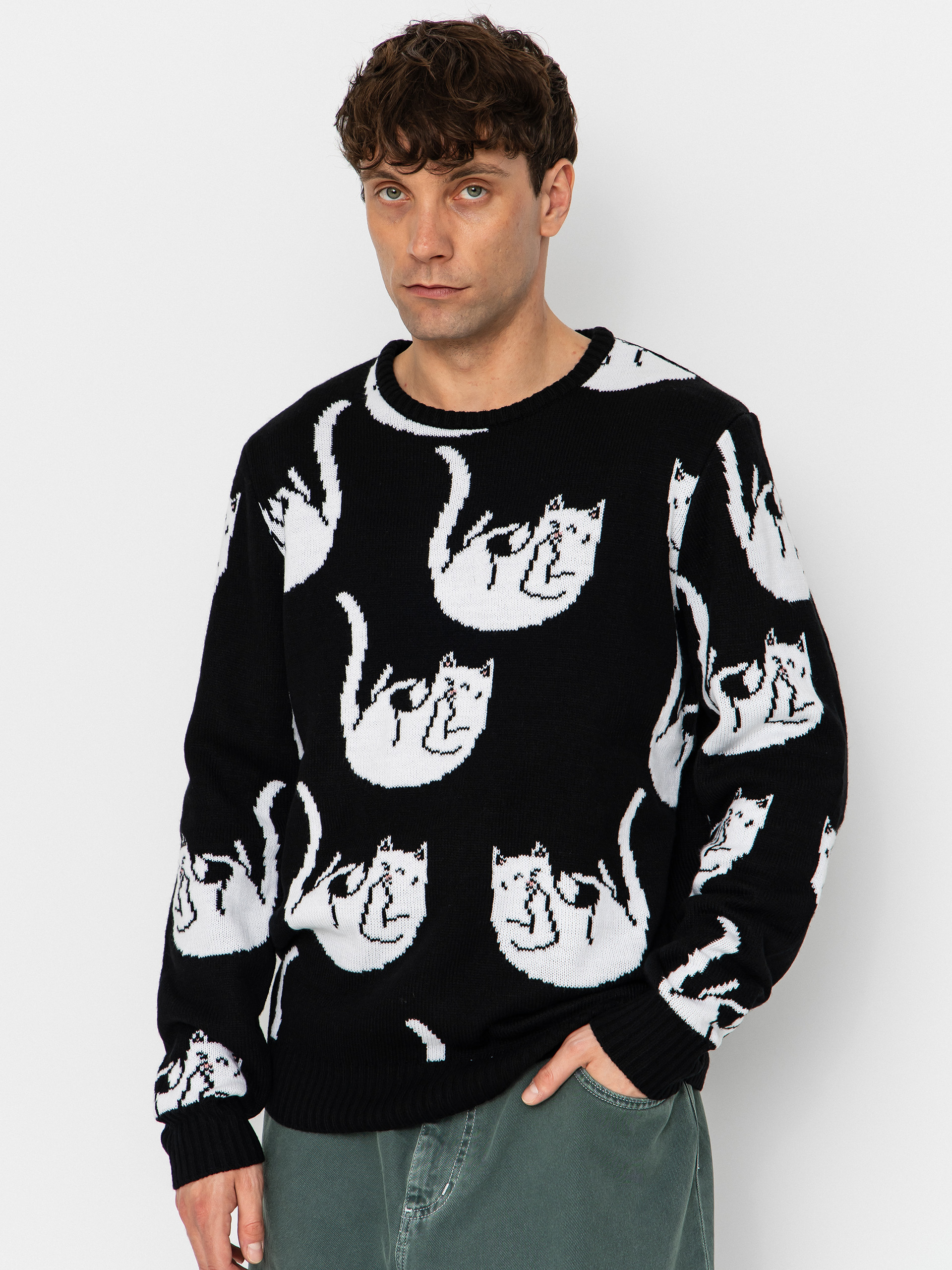 Sweter RipNDip Falling For Nermal Knit (black)