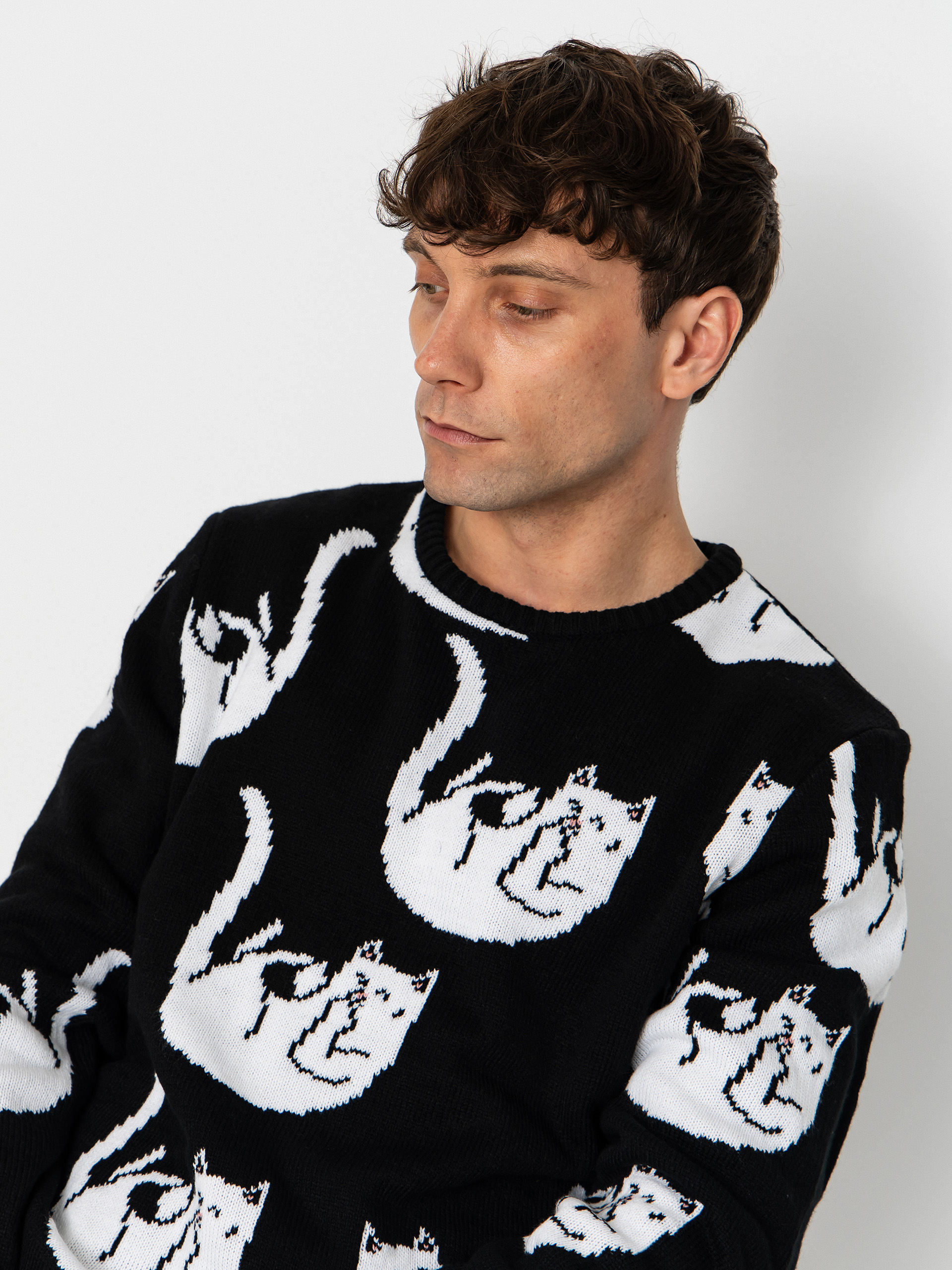 Sweter RipNDip Falling For Nermal Knit (black)