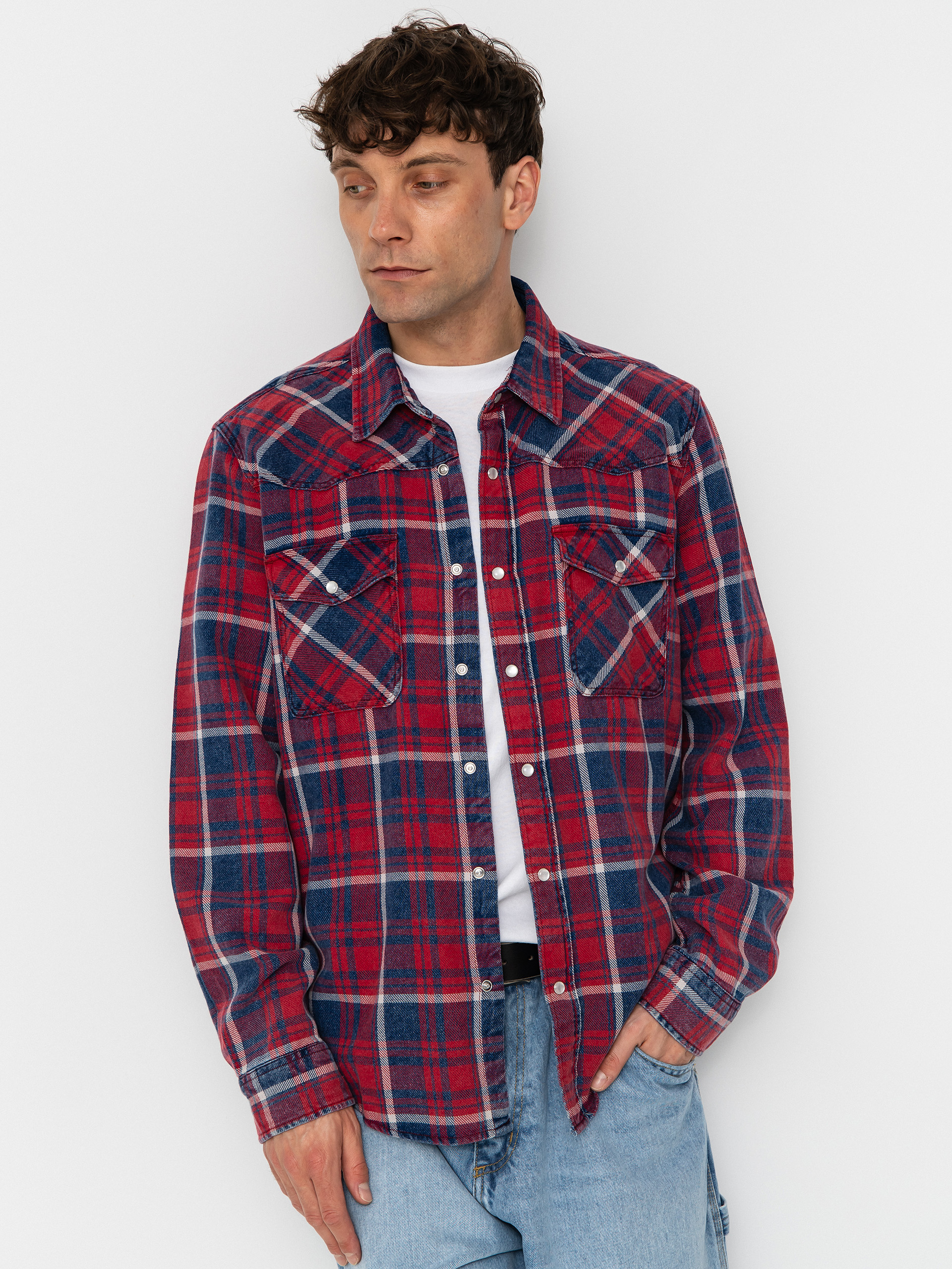 Koszula Brixton Waylon Lw Overshirt (denim plaid)