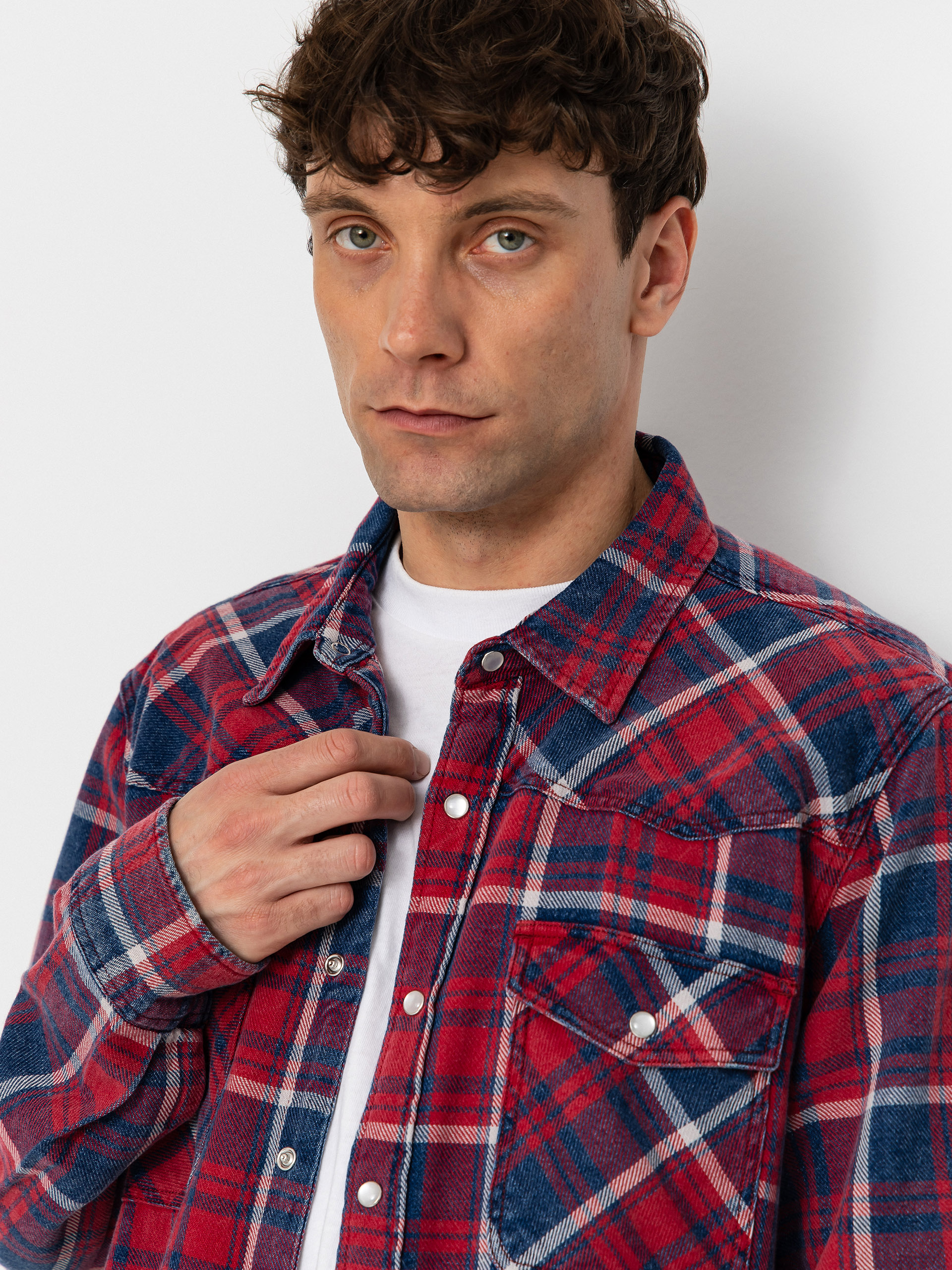 Koszula Brixton Waylon Lw Overshirt (denim plaid)