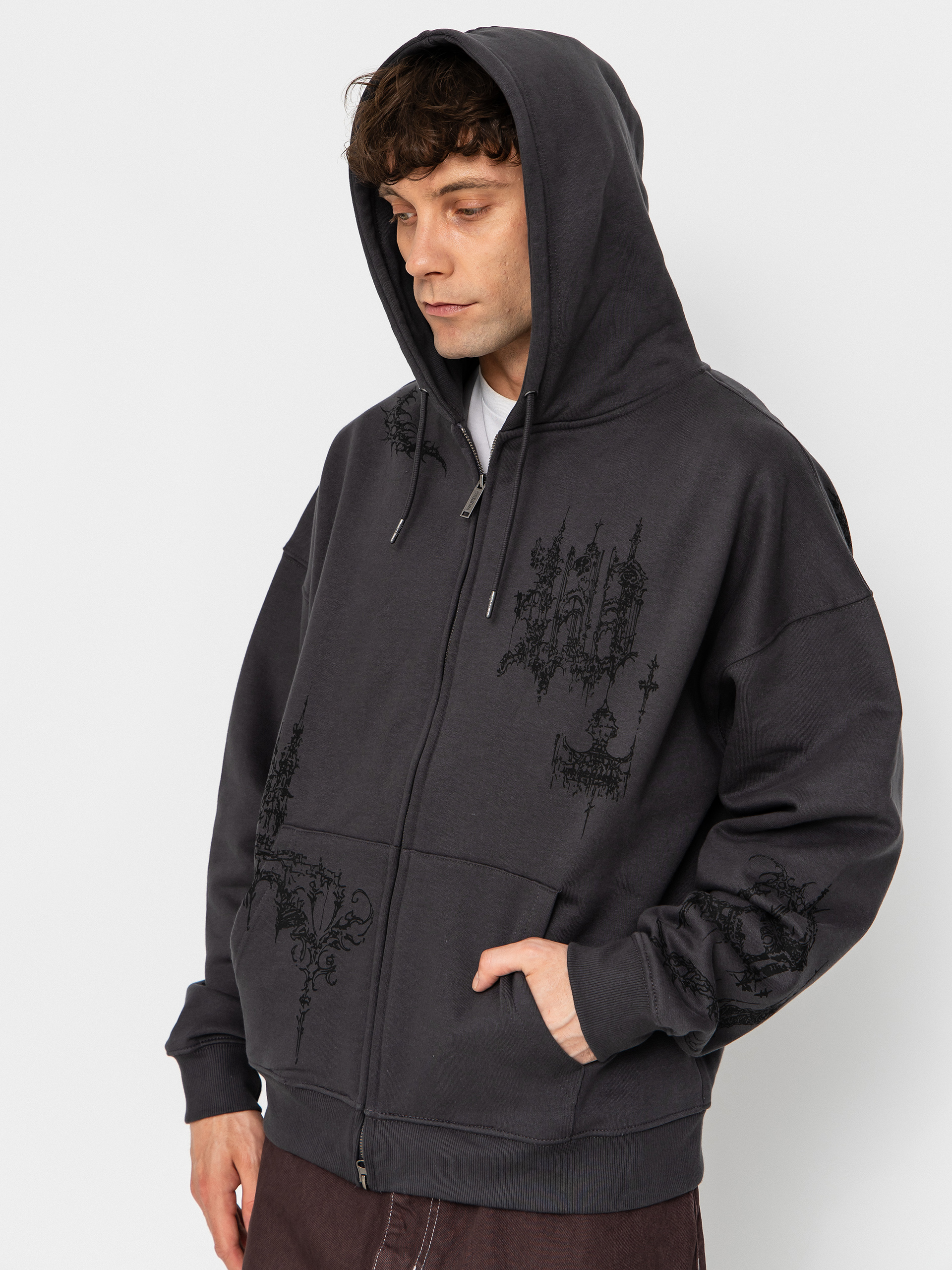 Bluza z kapturem Wasted Paris Stronghold Boxy ZHD (old black)