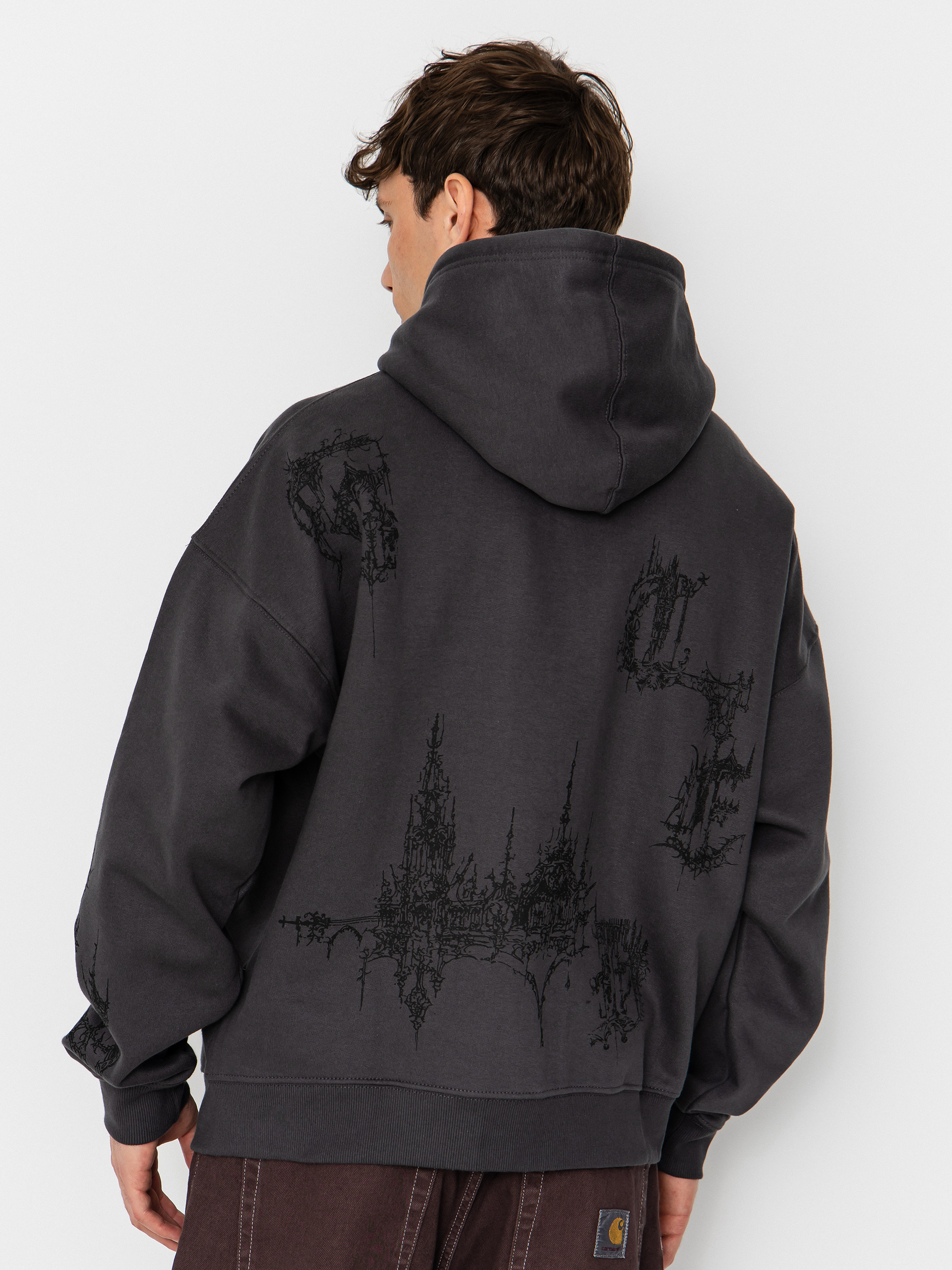 Bluza z kapturem Wasted Paris Stronghold Boxy ZHD (old black)