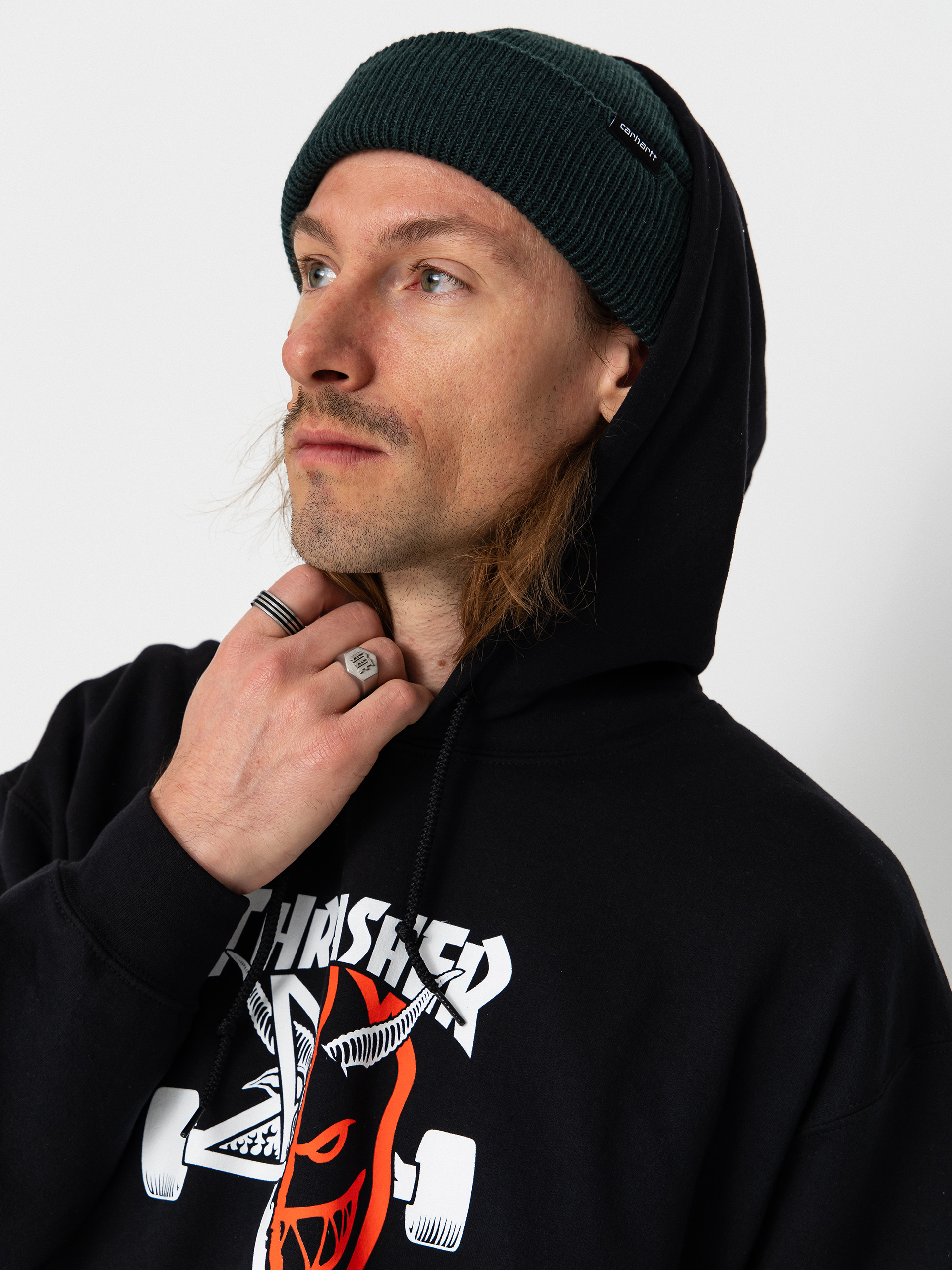 Bluza z kapturem Thrasher x Spitfire Thrash & Burn HD (black)