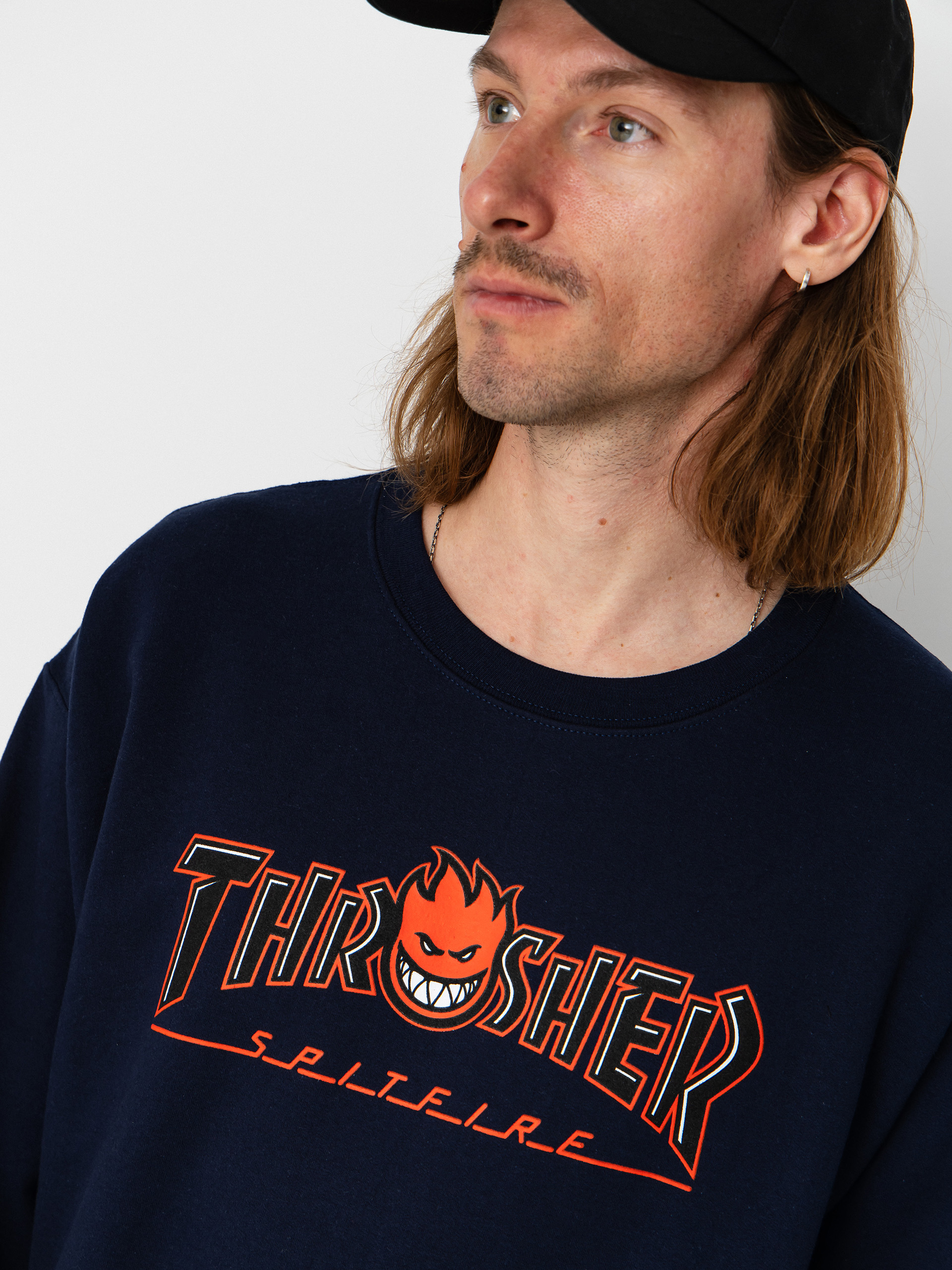 Bluza Thrasher x Spitfire Big Head Outline (navy)