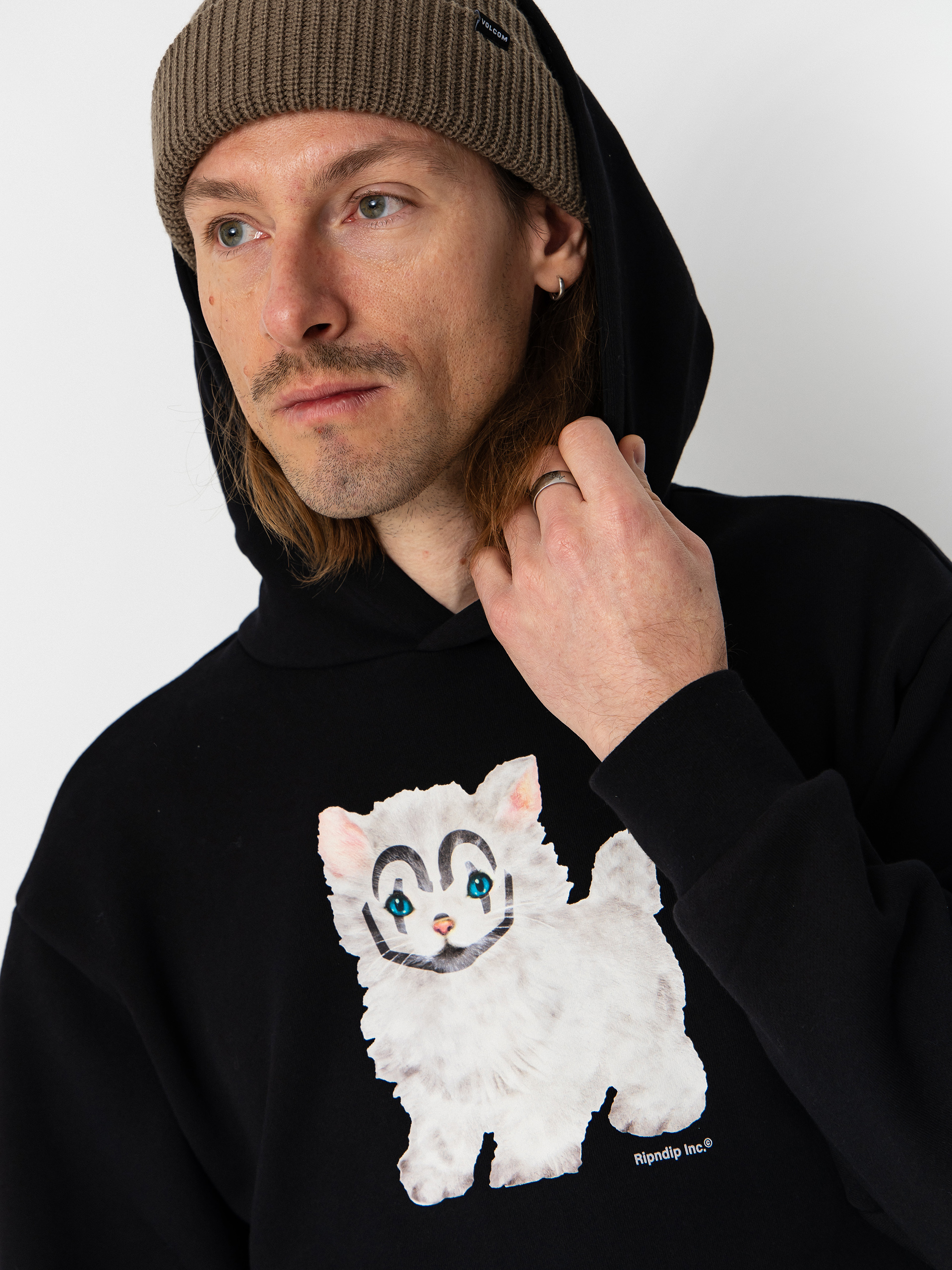 Bluza z kapturem RipNDip Pet Me Im Cute HD (black)