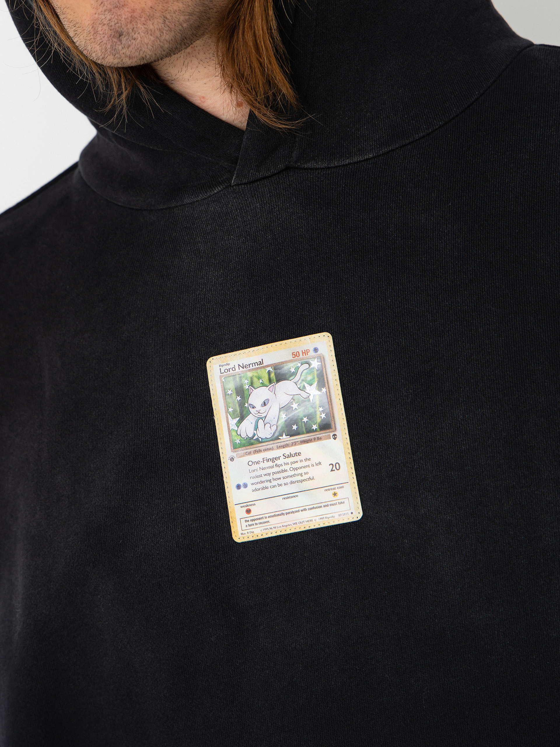 Bluza z kapturem RipNDip Legendary Nerm HD (black vintage wash)