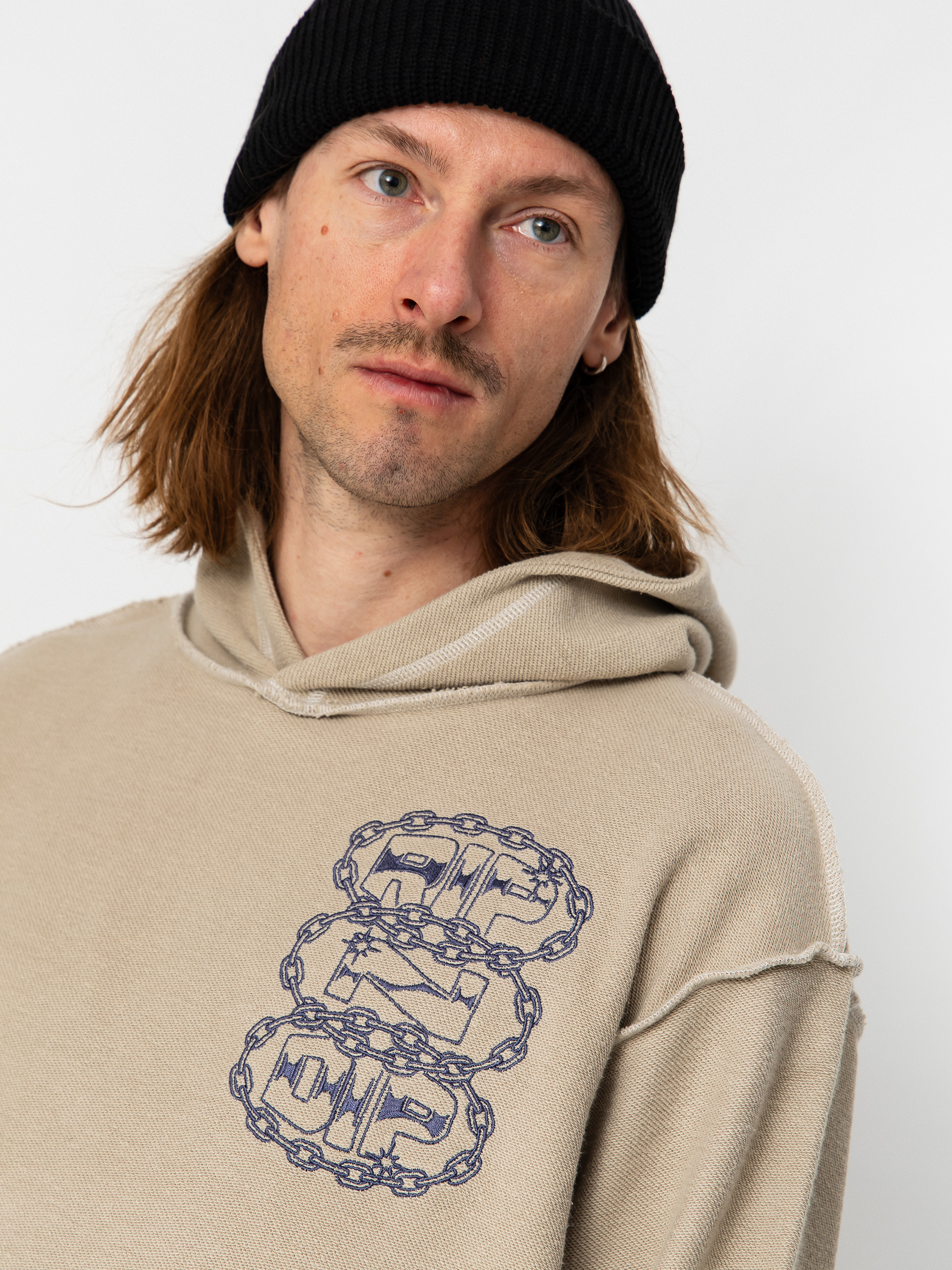 Bluza z kapturem RipNDip Linked Up Reverse Stitched HD (khaki)
