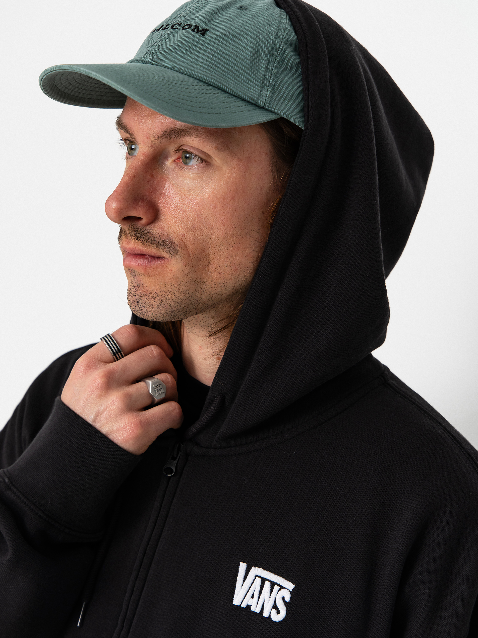 Bluza Vans Stretch Logo Full Zip (black/white)