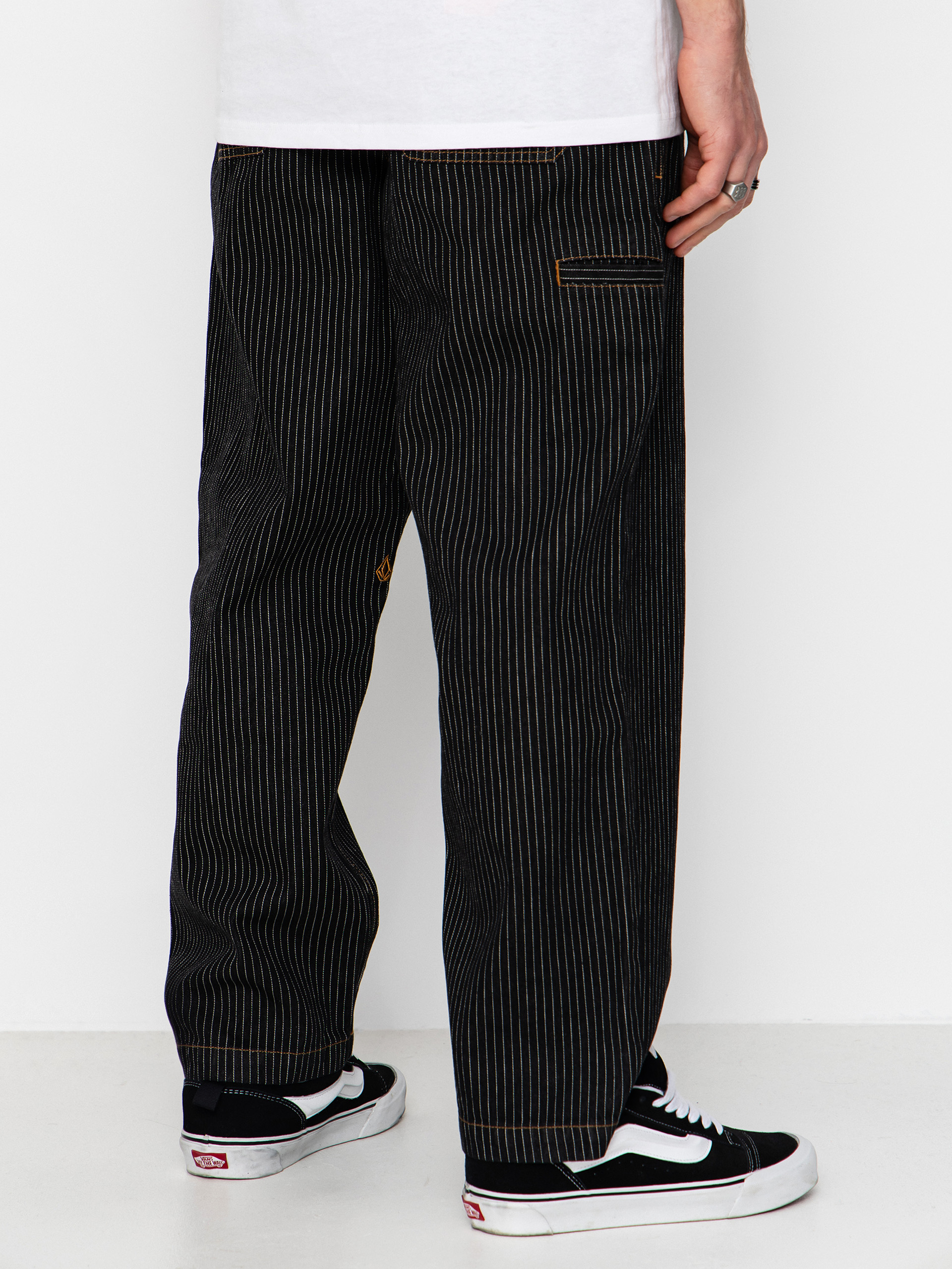 Spodnie Volcom Work Dialed (black stripe)