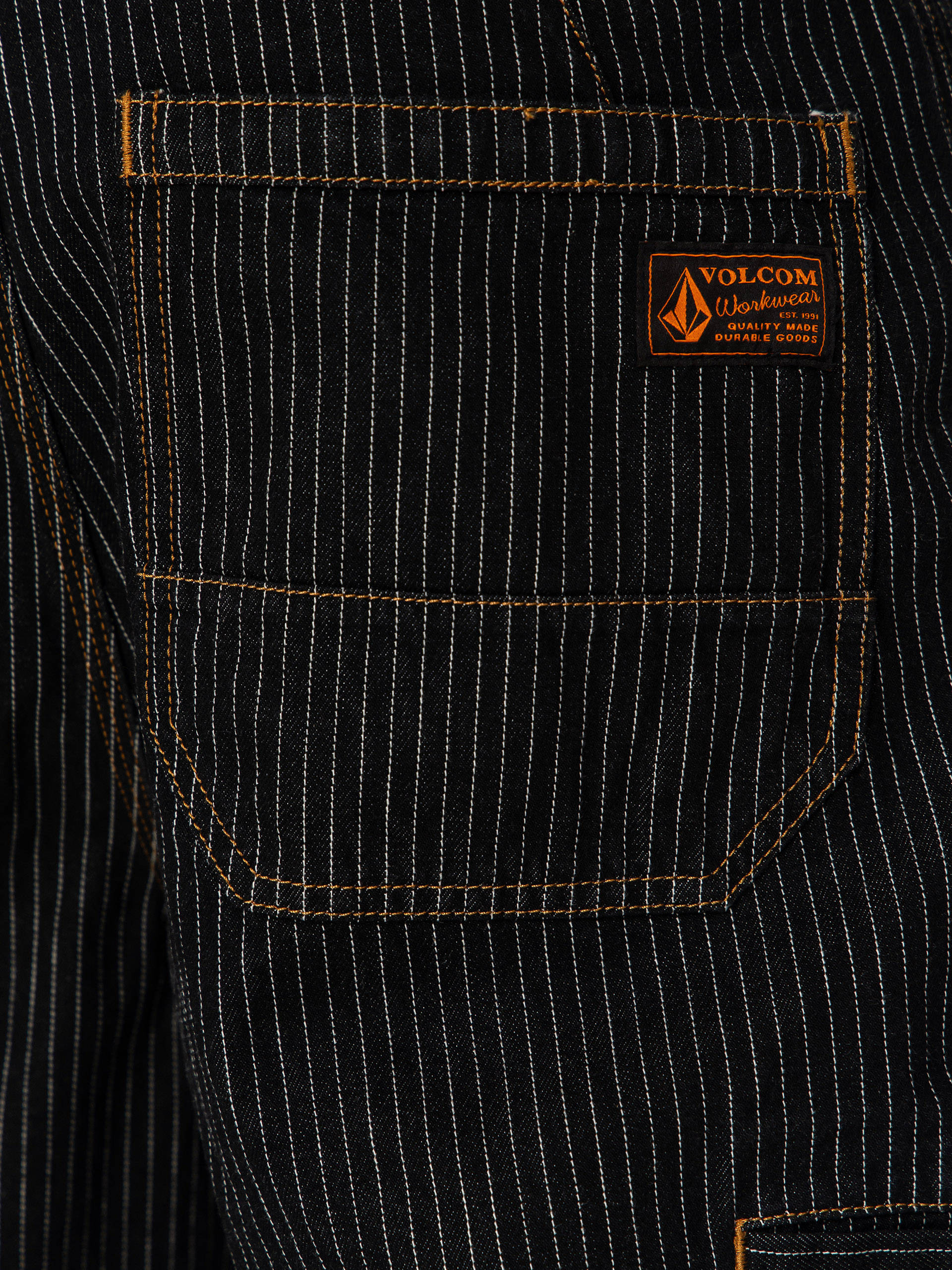 Spodnie Volcom Work Dialed (black stripe)