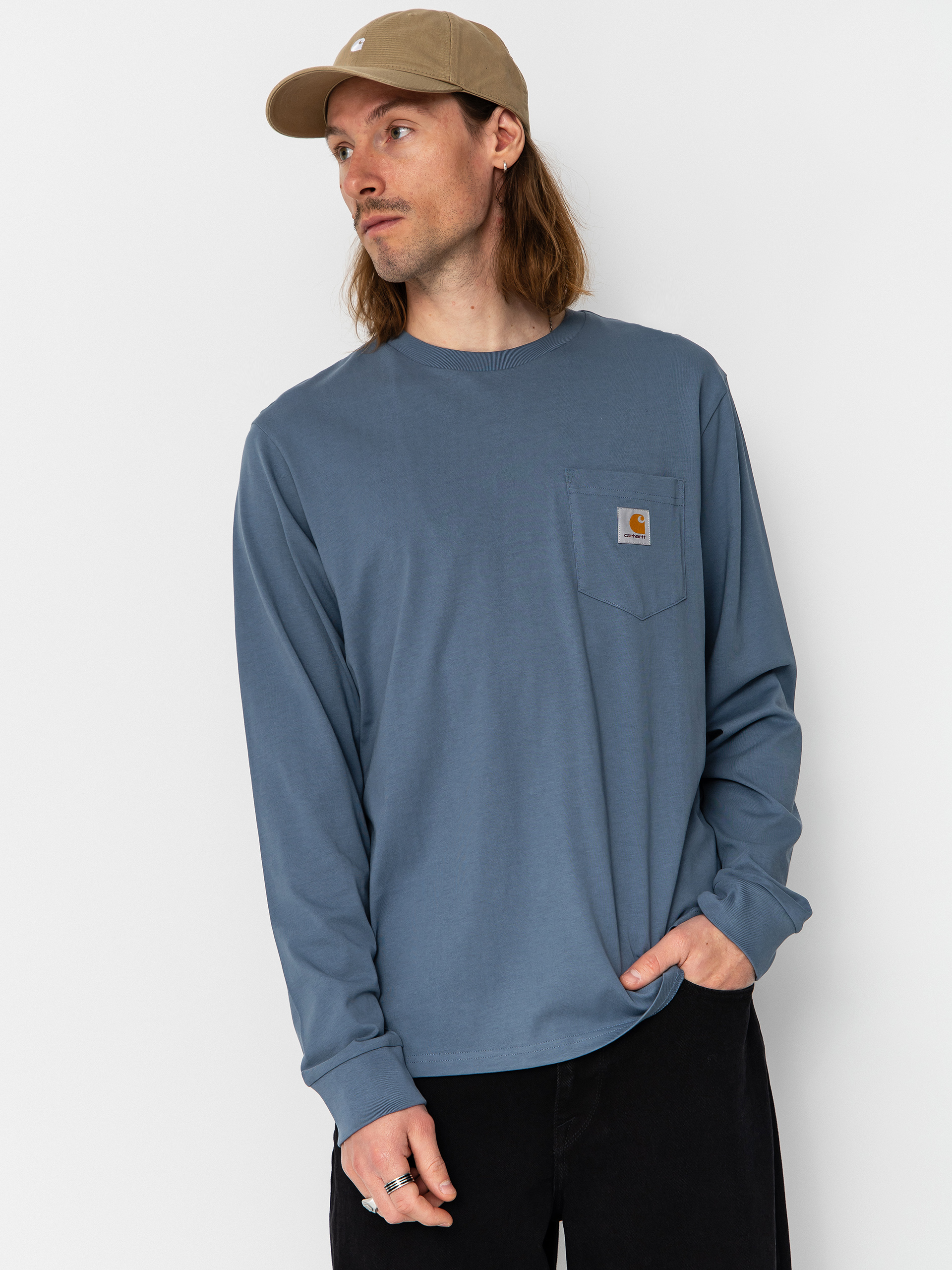 Longsleeve Carhartt WIP Pocket (velvet blue)
