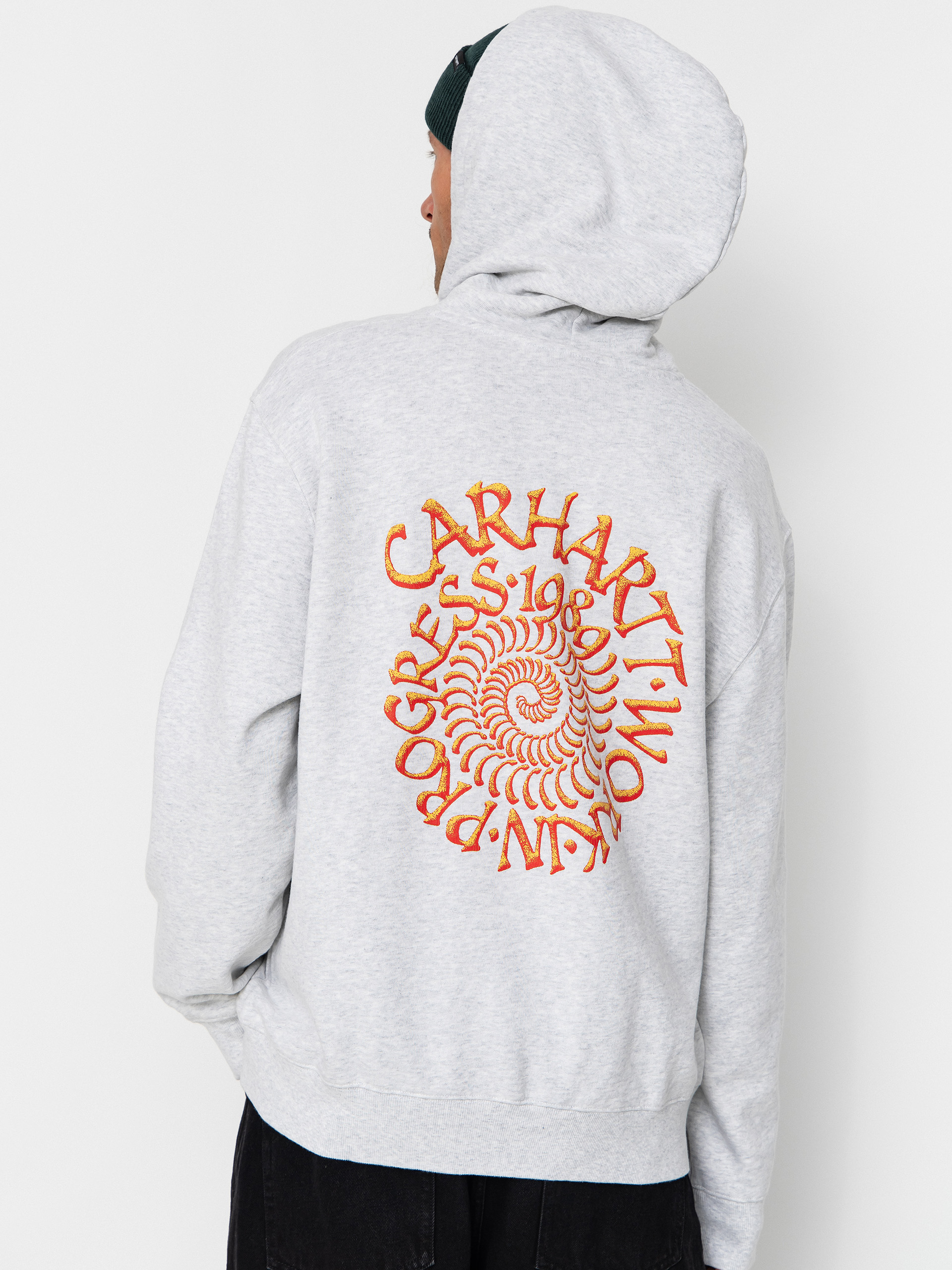 Bluza z kapturem Carhartt WIP Spiral HD (ash heather)