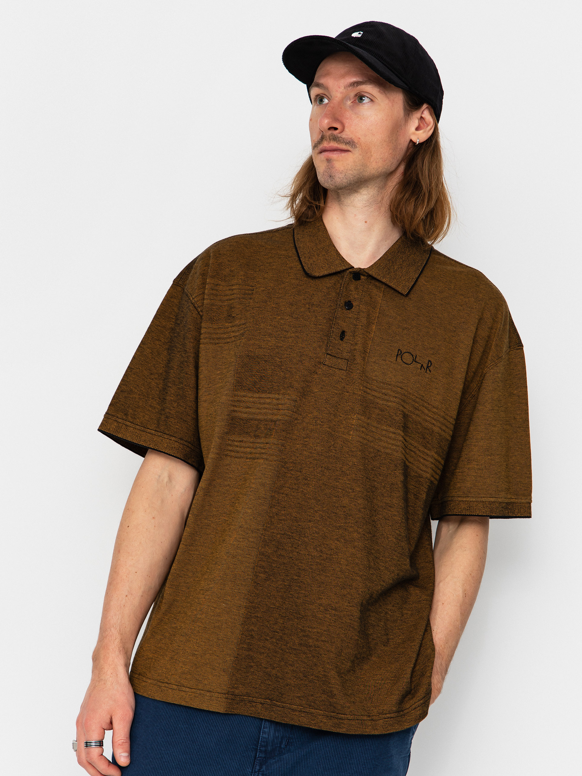 Polo Polar Skate Surf Pique (black/caramel)