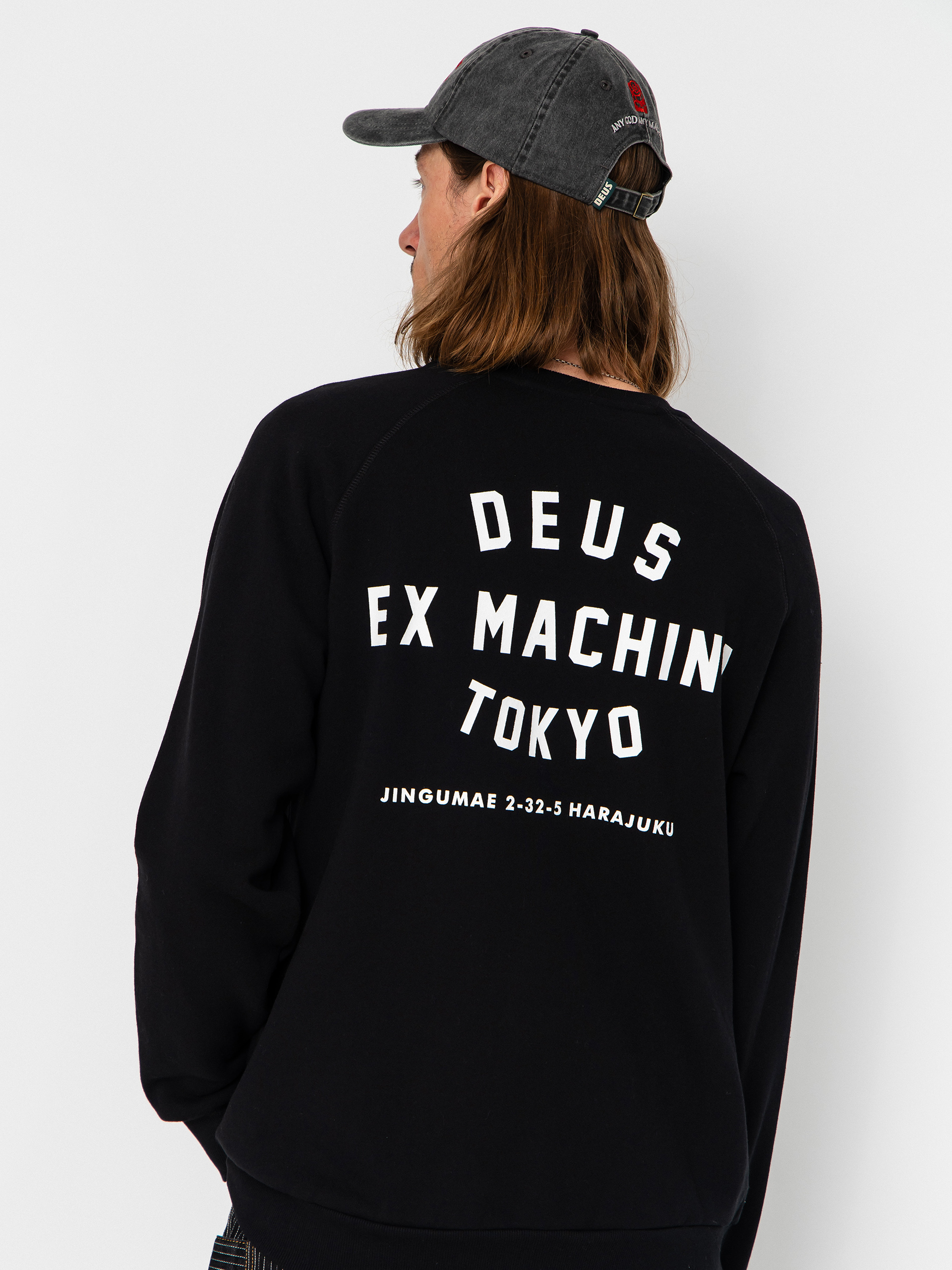 Bluza Deus Ex Machina Harajuku Address Crew (black)