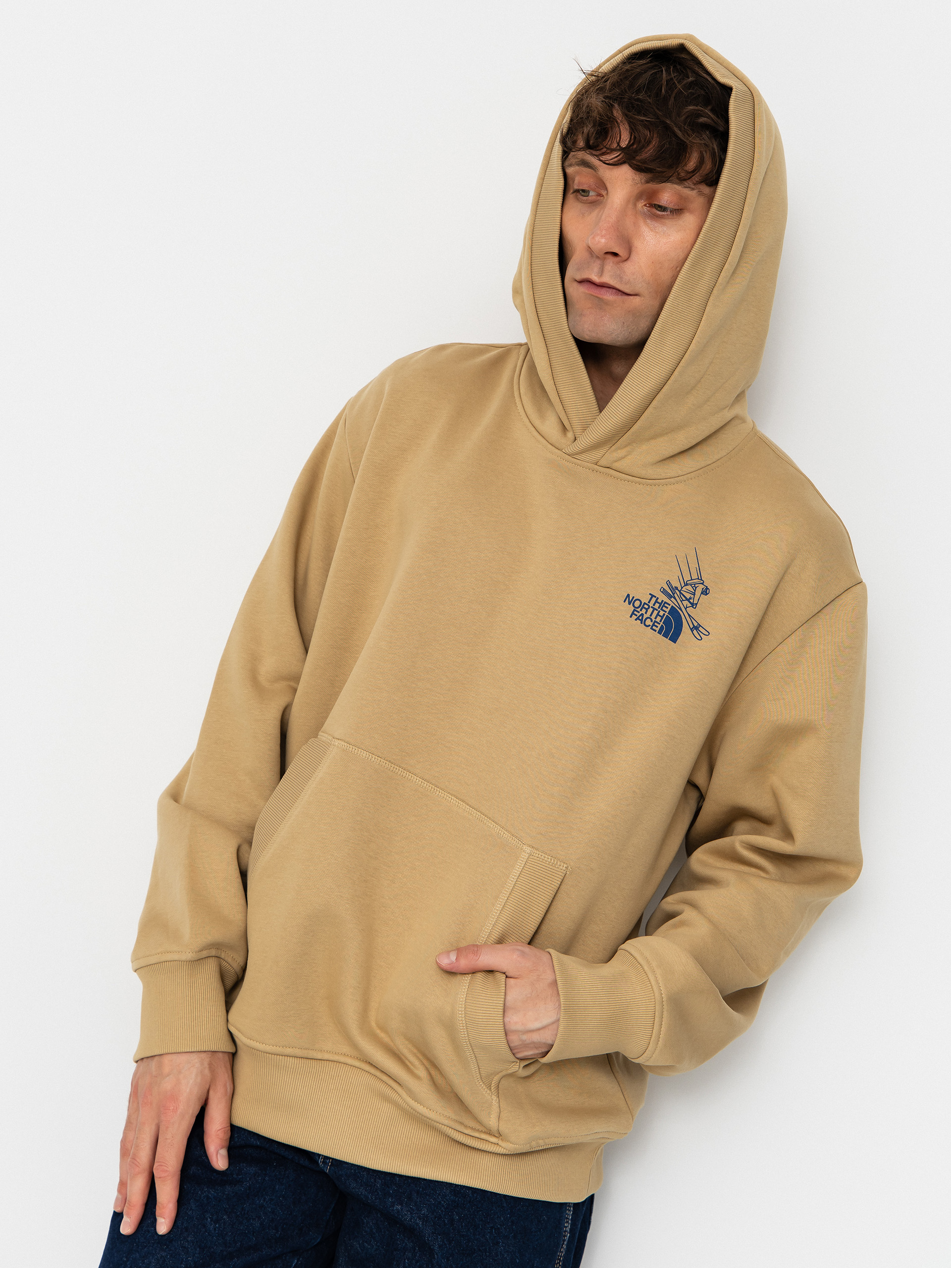 Bluza z kapturem The North Face Mountain Celebration Relaxed HD (khaki stone)