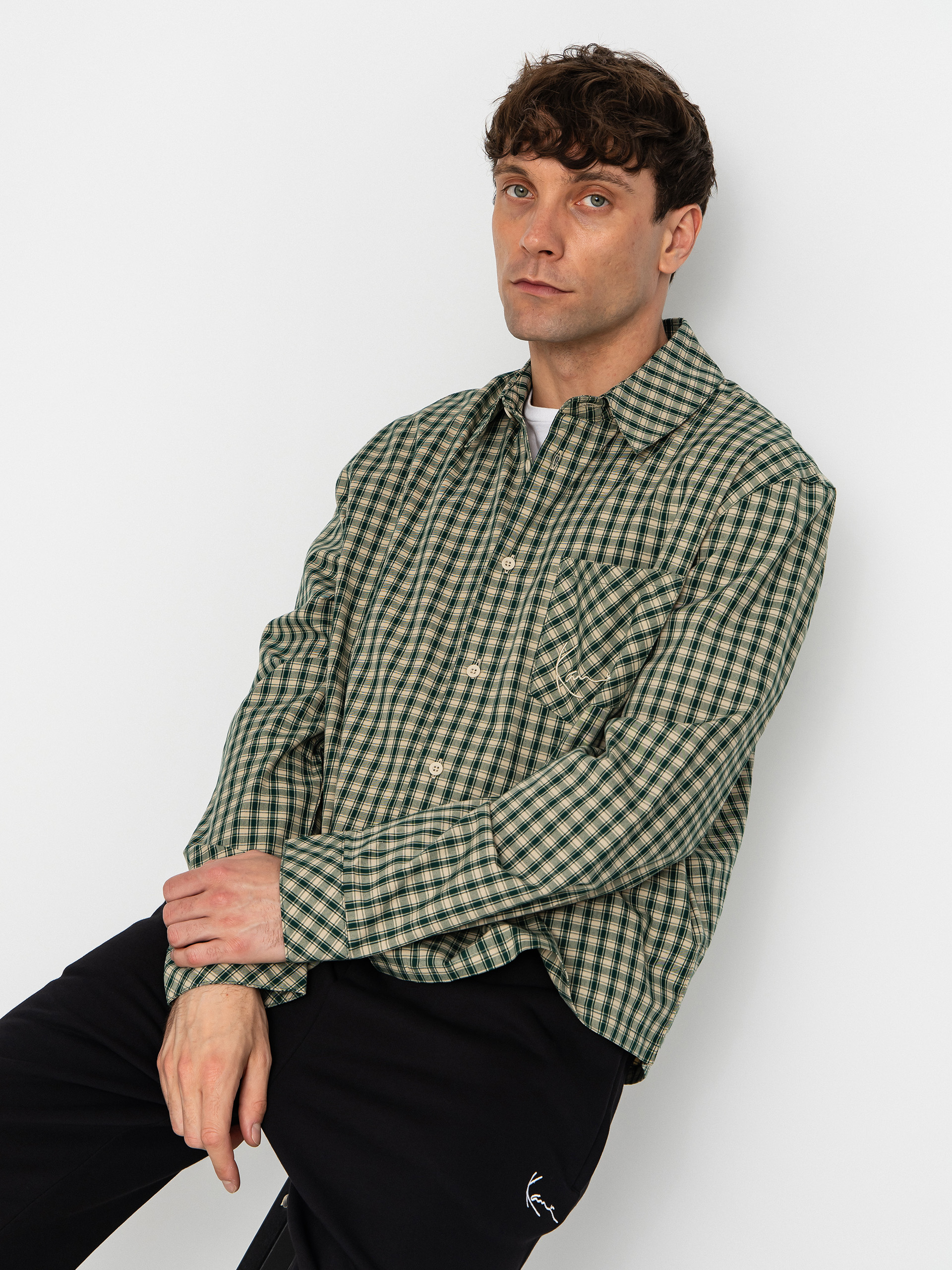 Koszula Karl Kani Signature Check Boxy (green)