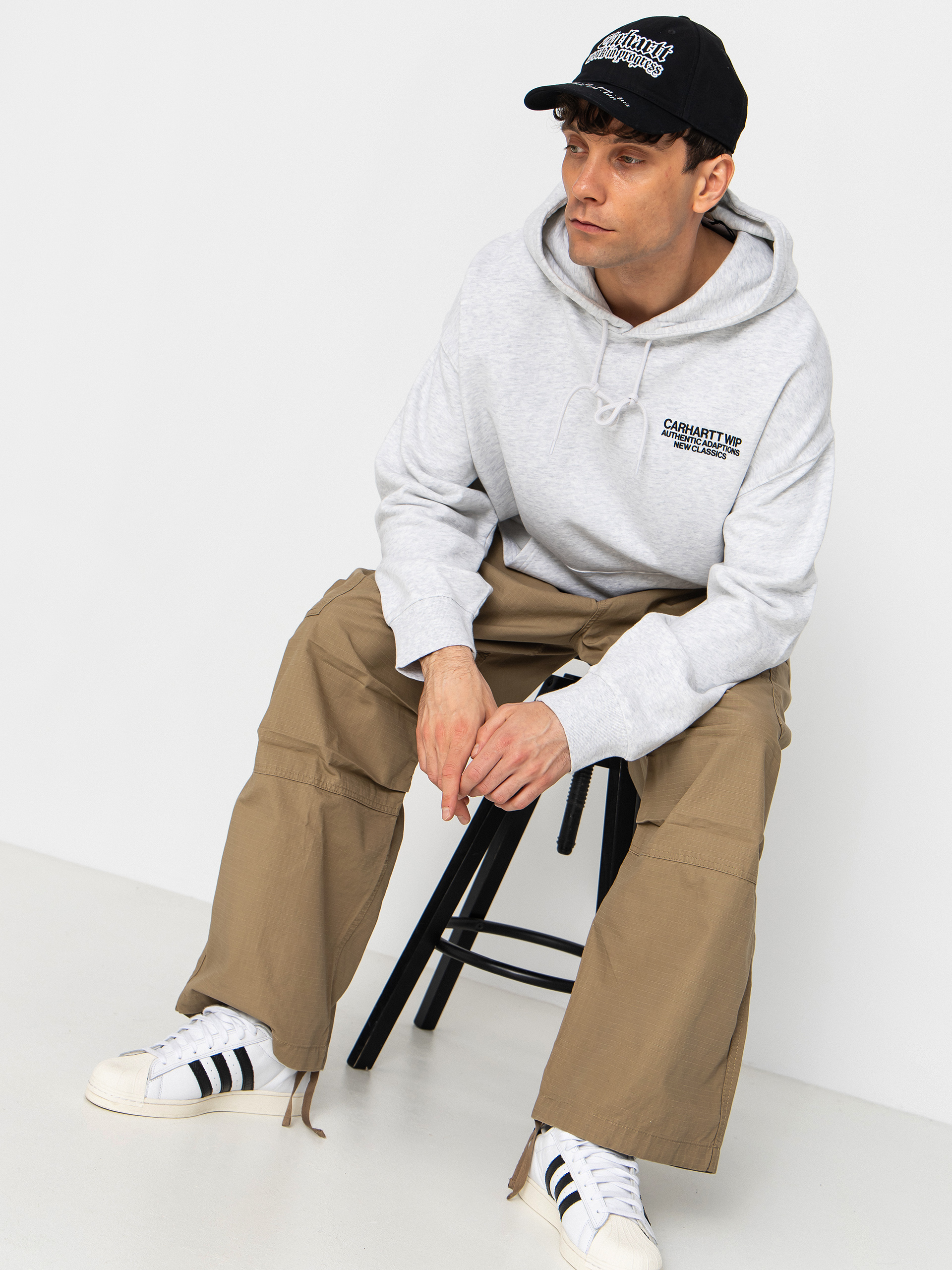 Bluza z kapturem Carhartt WIP Sean Hamilton HD (ash heather)