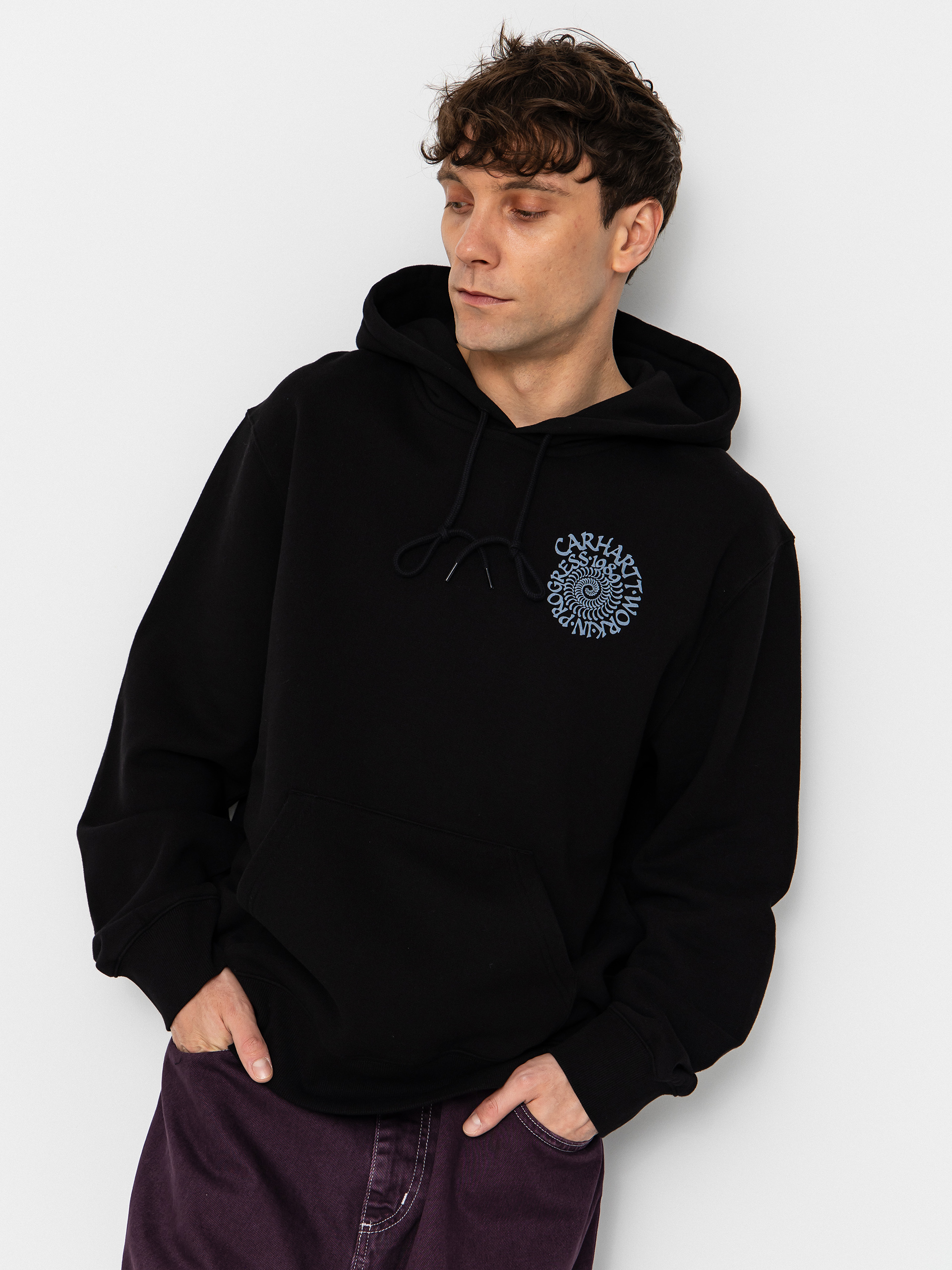 Bluza z kapturem Carhartt WIP Spiral HD (black)
