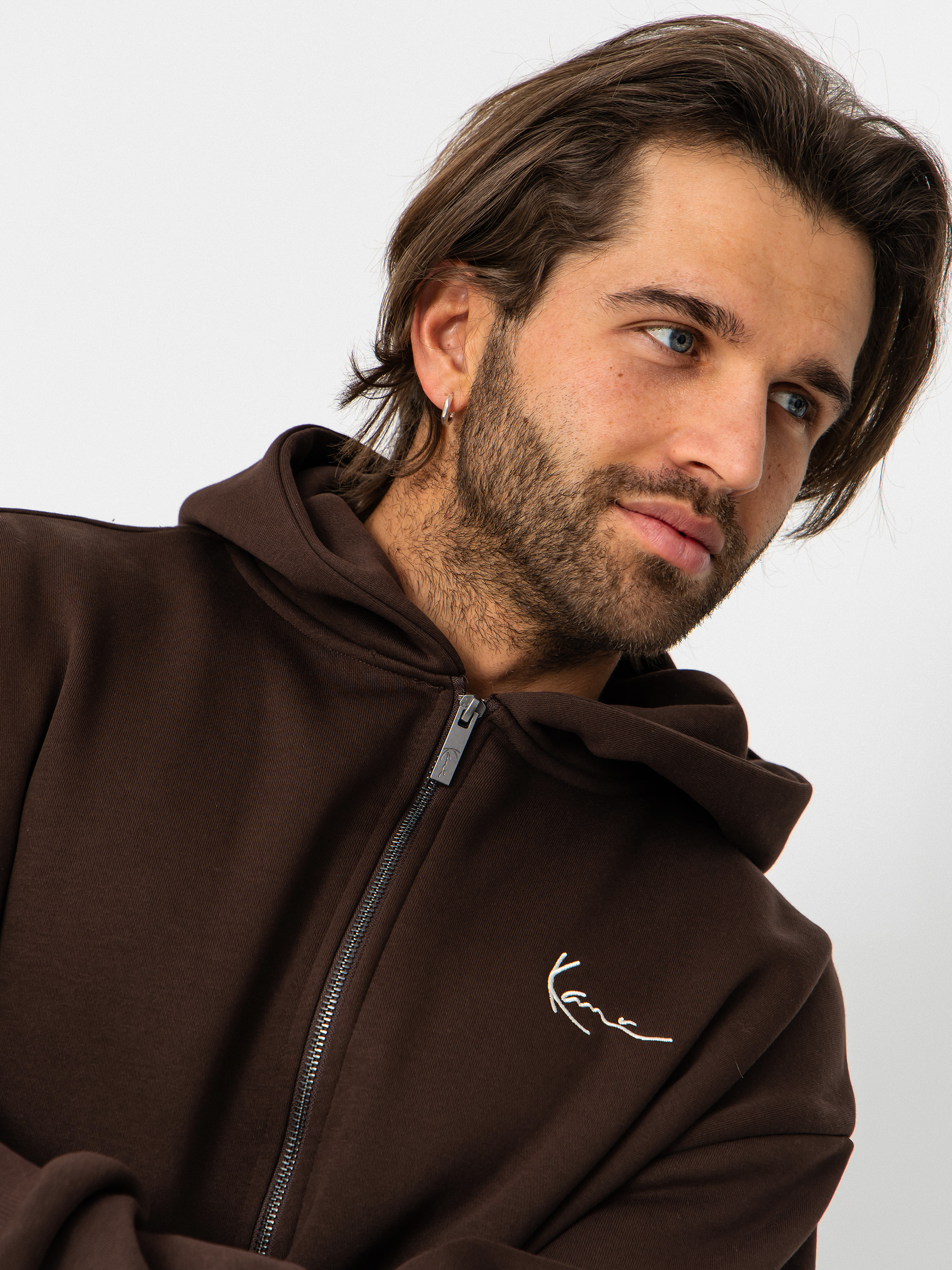 Bluza z kapturem Karl Kani Small Signature Essential ZHD (brown)