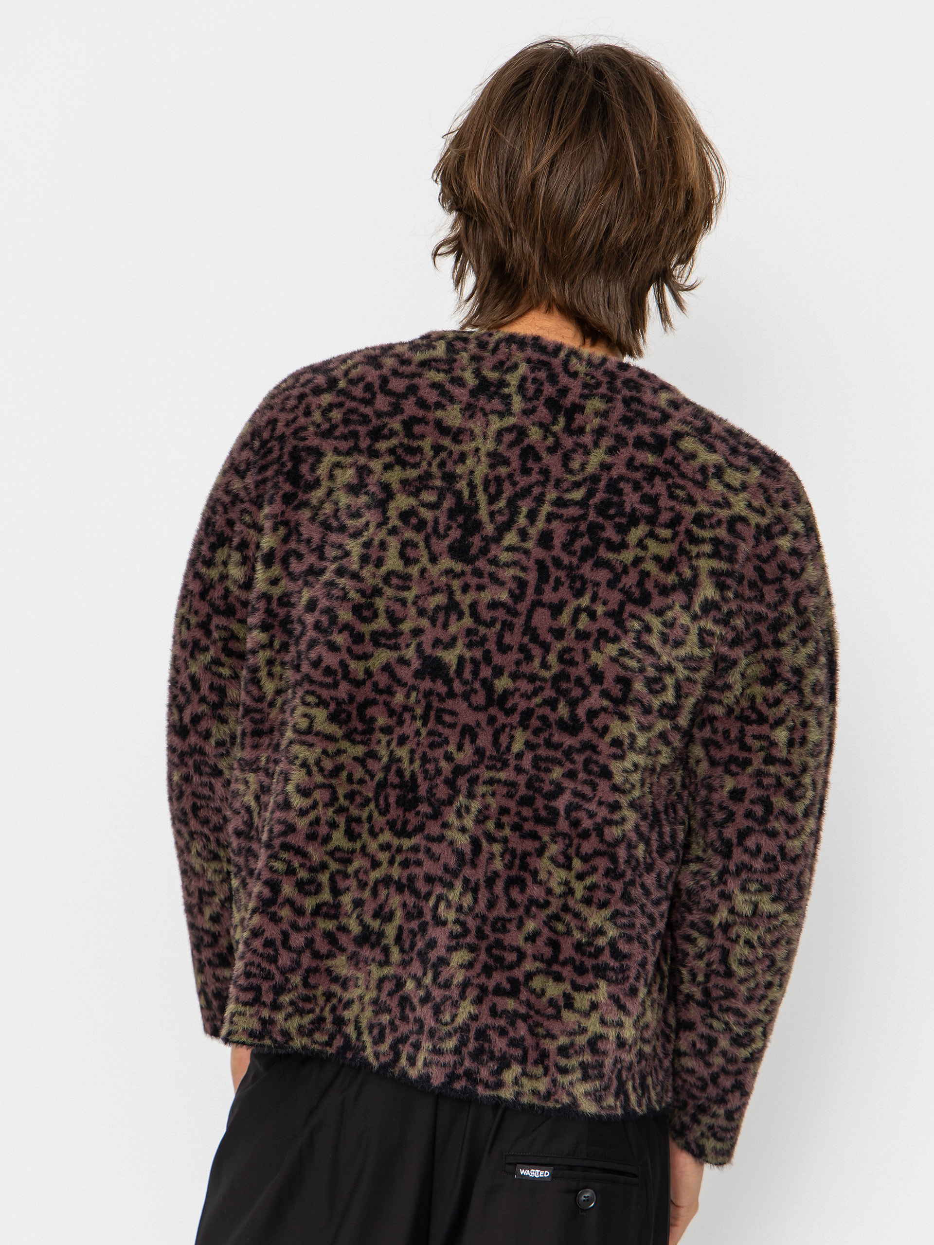 Bluza Wasted Paris Cheetah Cardigan (fudge burgundy camo)