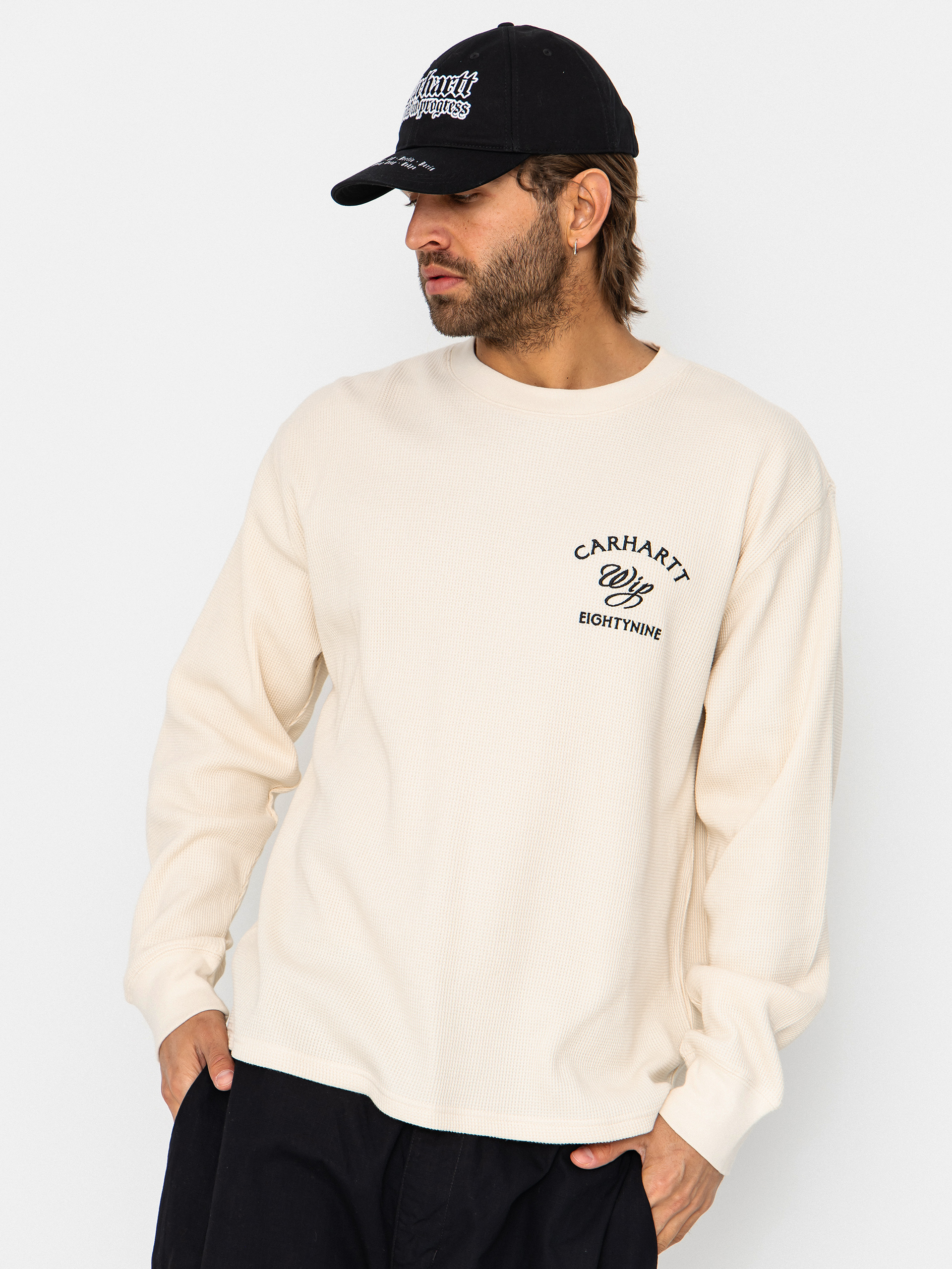 Longsleeve Carhartt WIP Eightynine Waffle (natural/black)