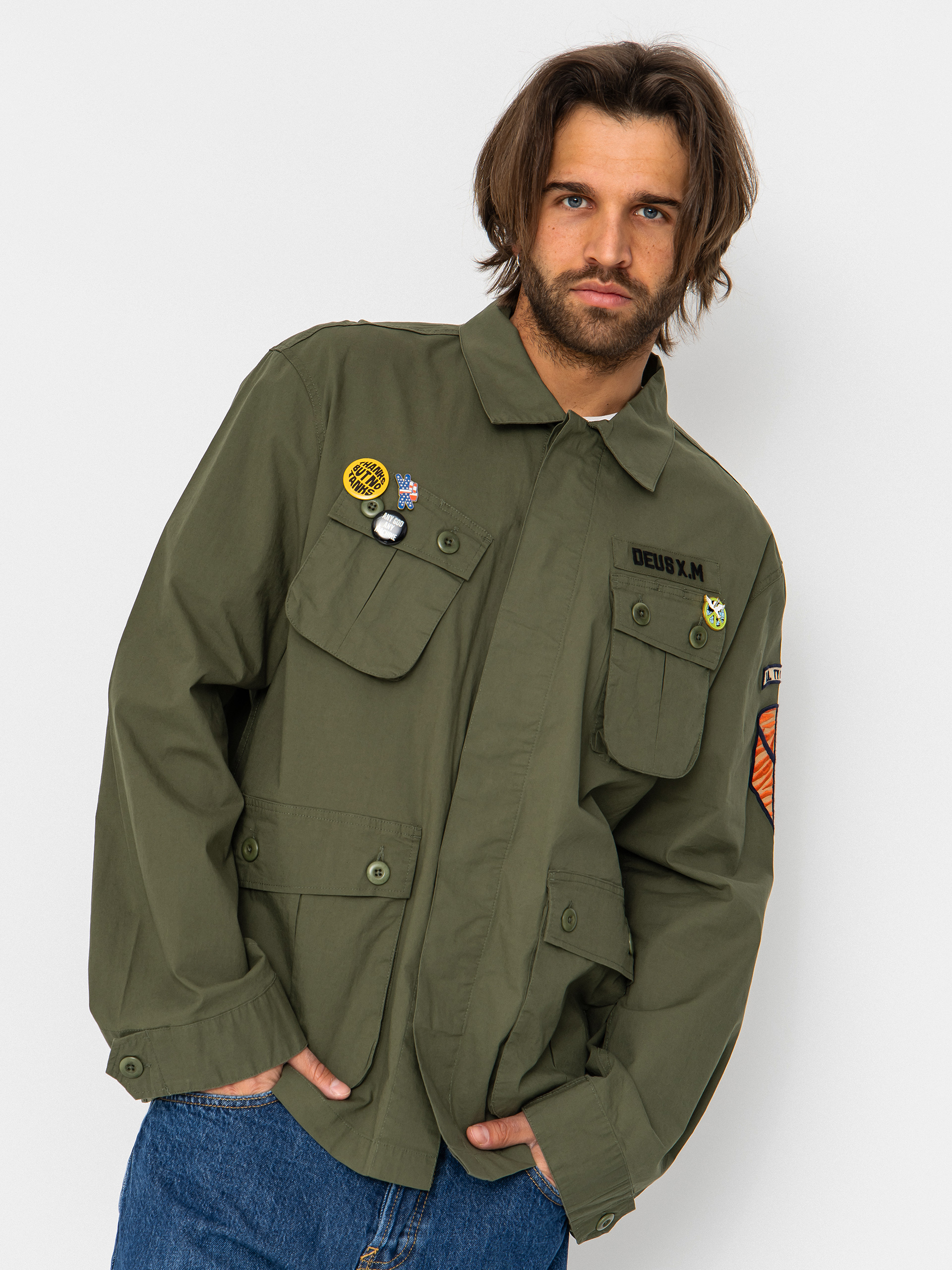 Koszula Deus Ex Machina Power Overshirt (pine green)