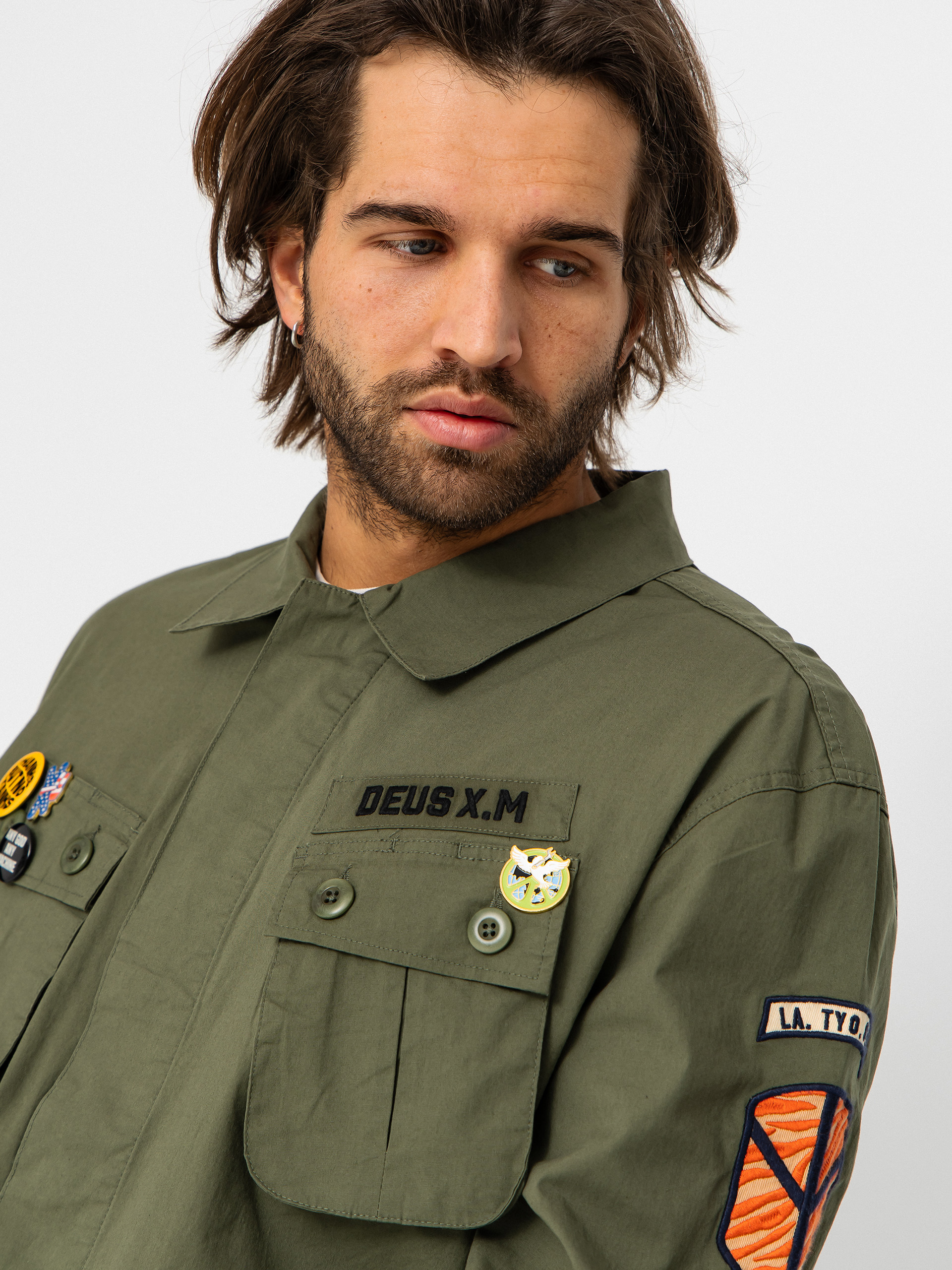 Koszula Deus Ex Machina Power Overshirt (pine green)