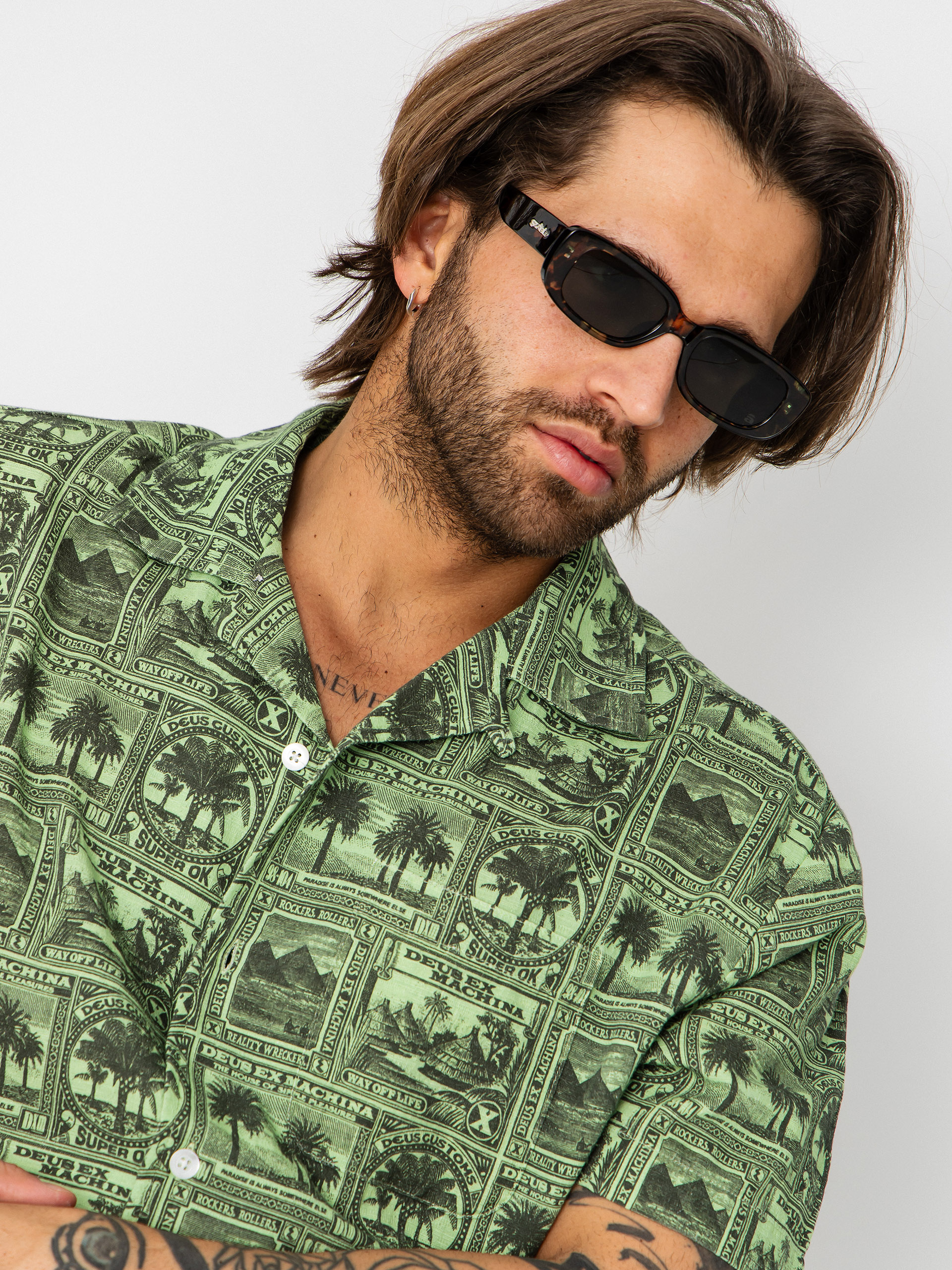 Koszula Deus Ex Machina Mail Man (green)