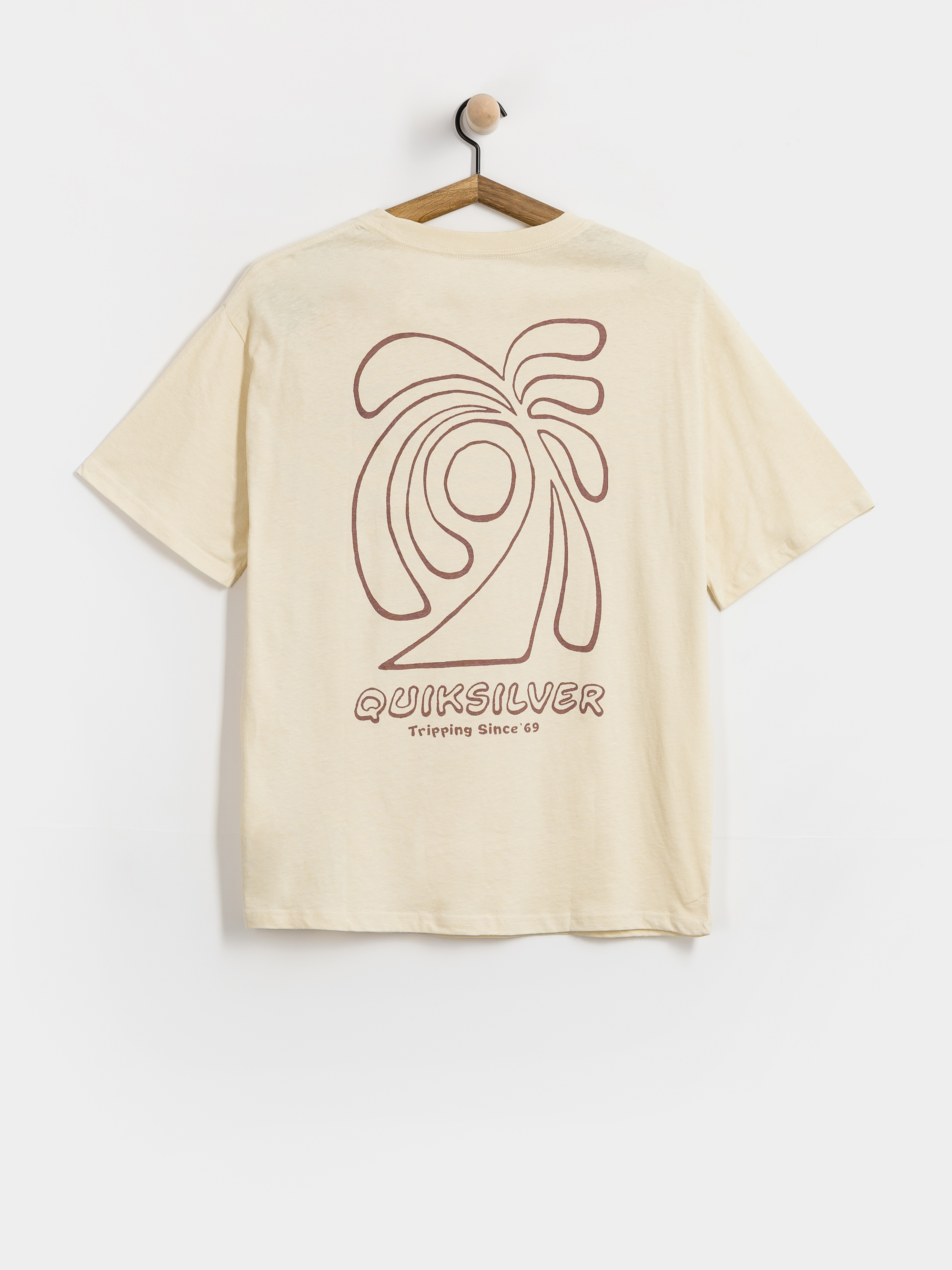 T-shirt Quiksilver Curve Palm (bone white)