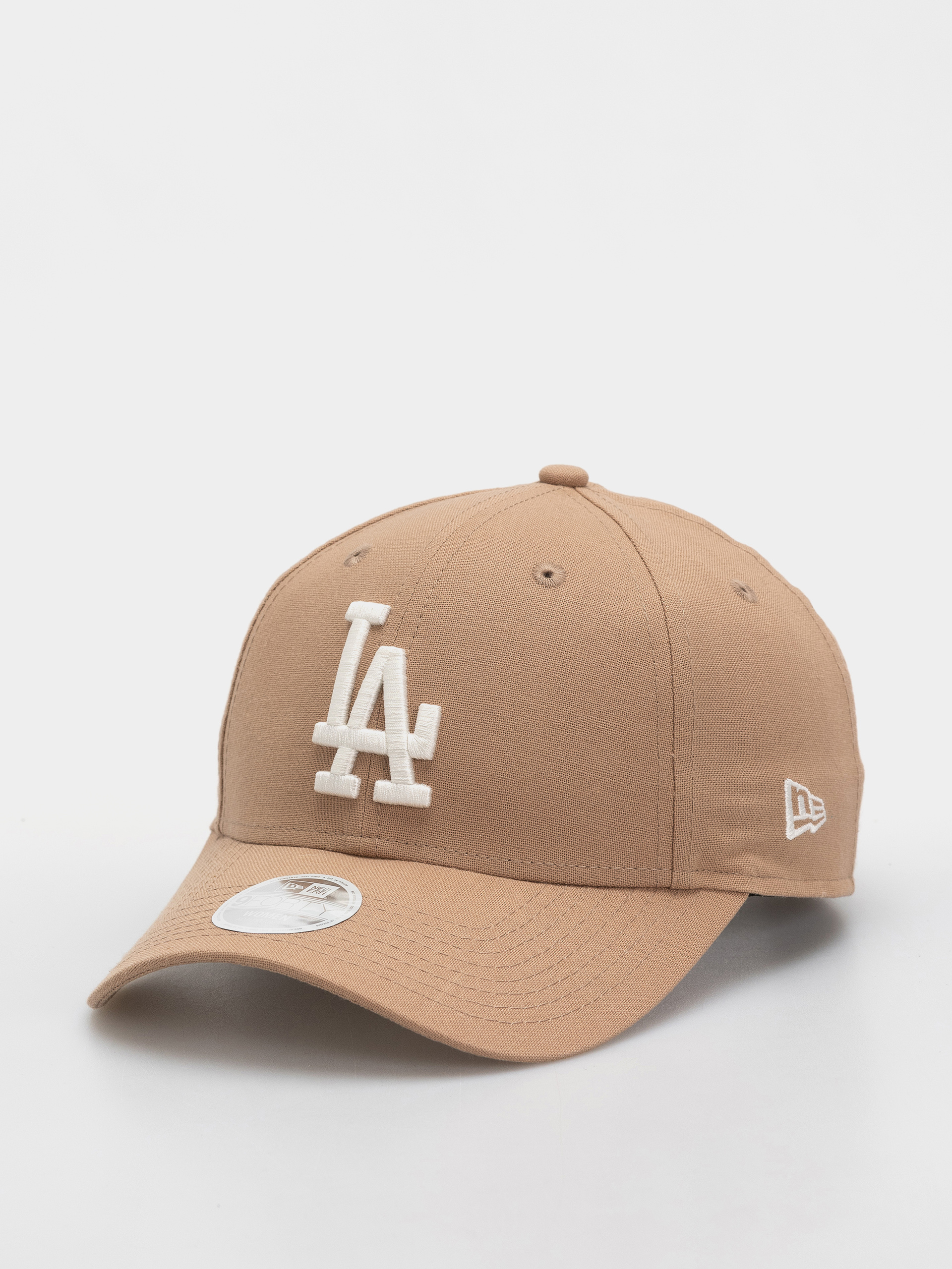 Czapka z daszkiem New Era Linen 9Forty Los Angeles Dodgers Wmn (camel)