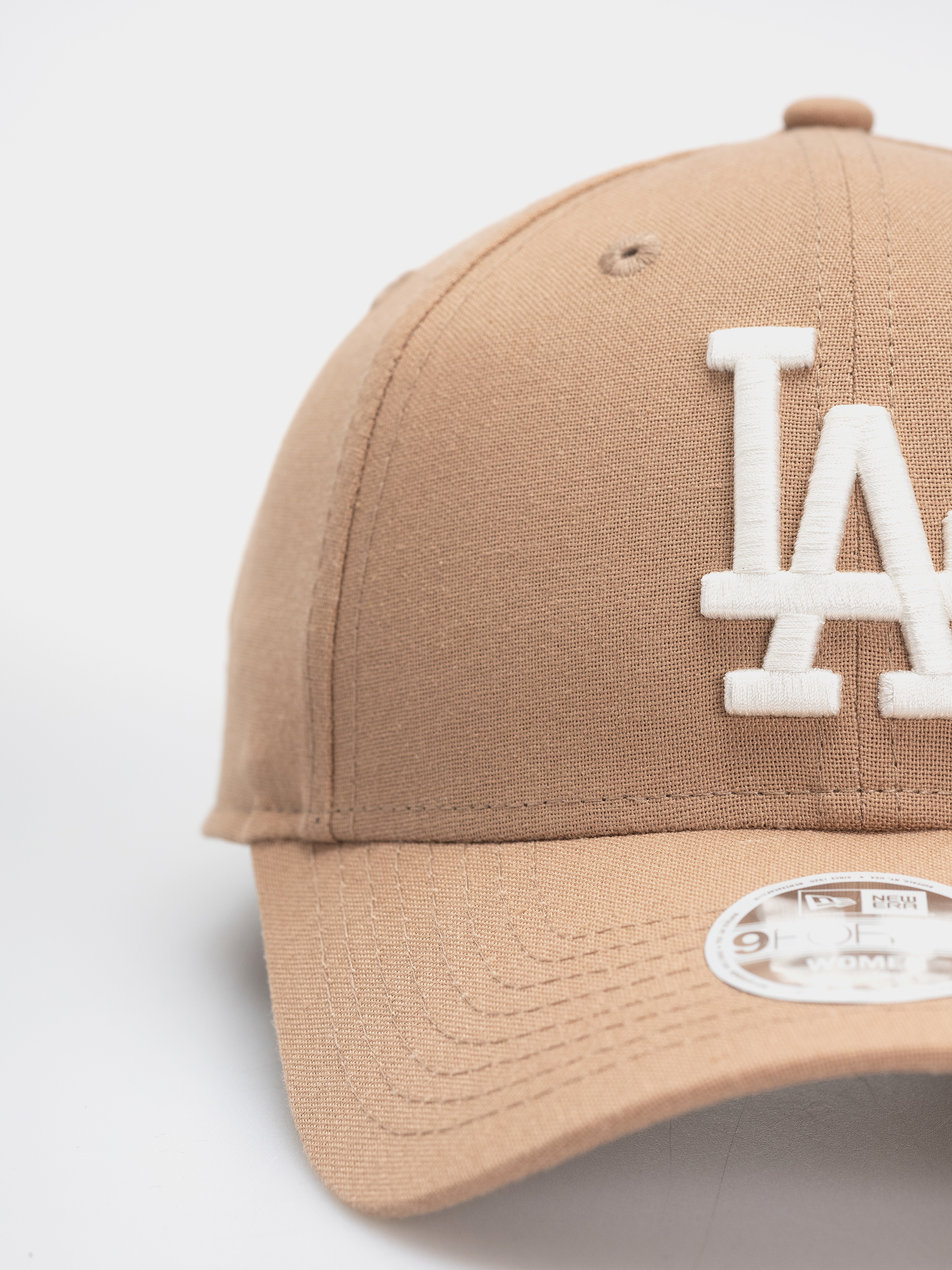 Czapka z daszkiem New Era Linen 9Forty Los Angeles Dodgers Wmn (camel)