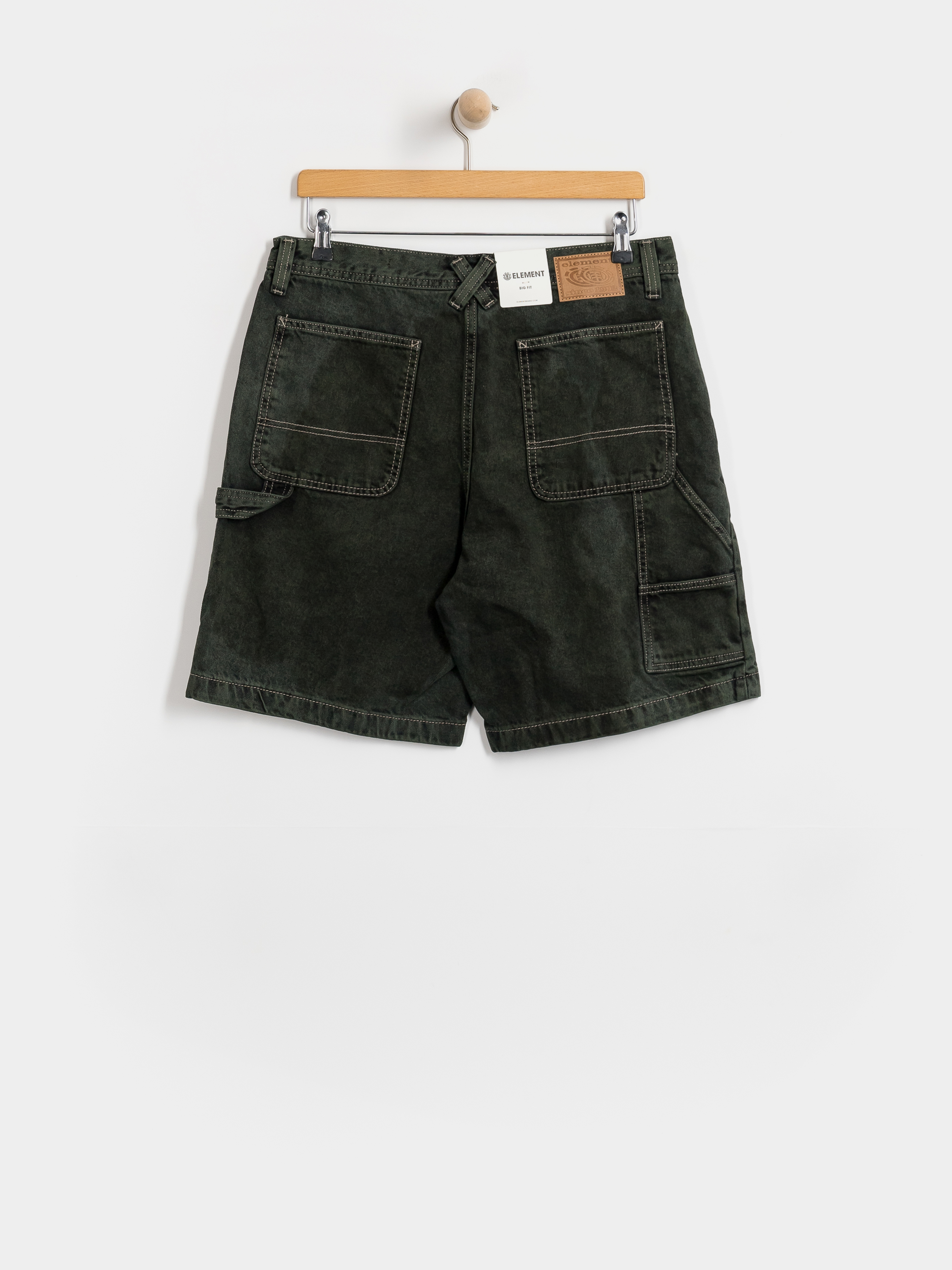 Szorty Element Big Carpenter Denim Wk (black green tint)