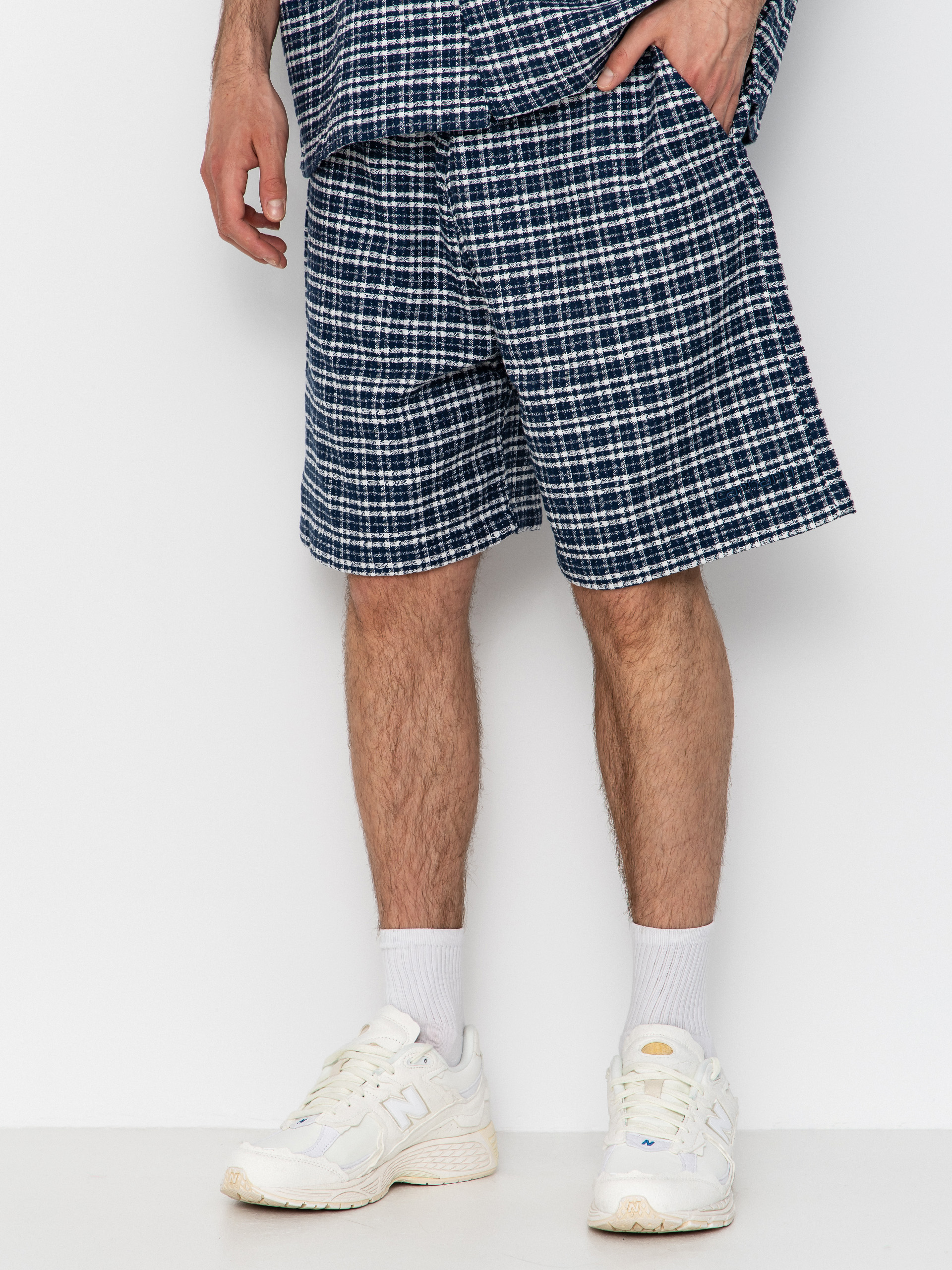 Szorty Carhartt WIP Kander (kander check/blue river)